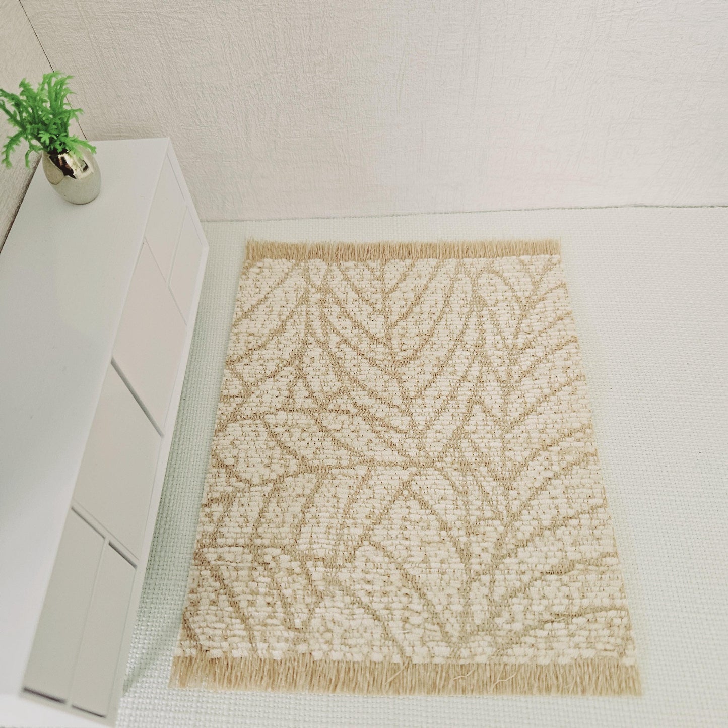 Dolls House Gold Leaf Rug | 1:12th Scale | Miniature Rug