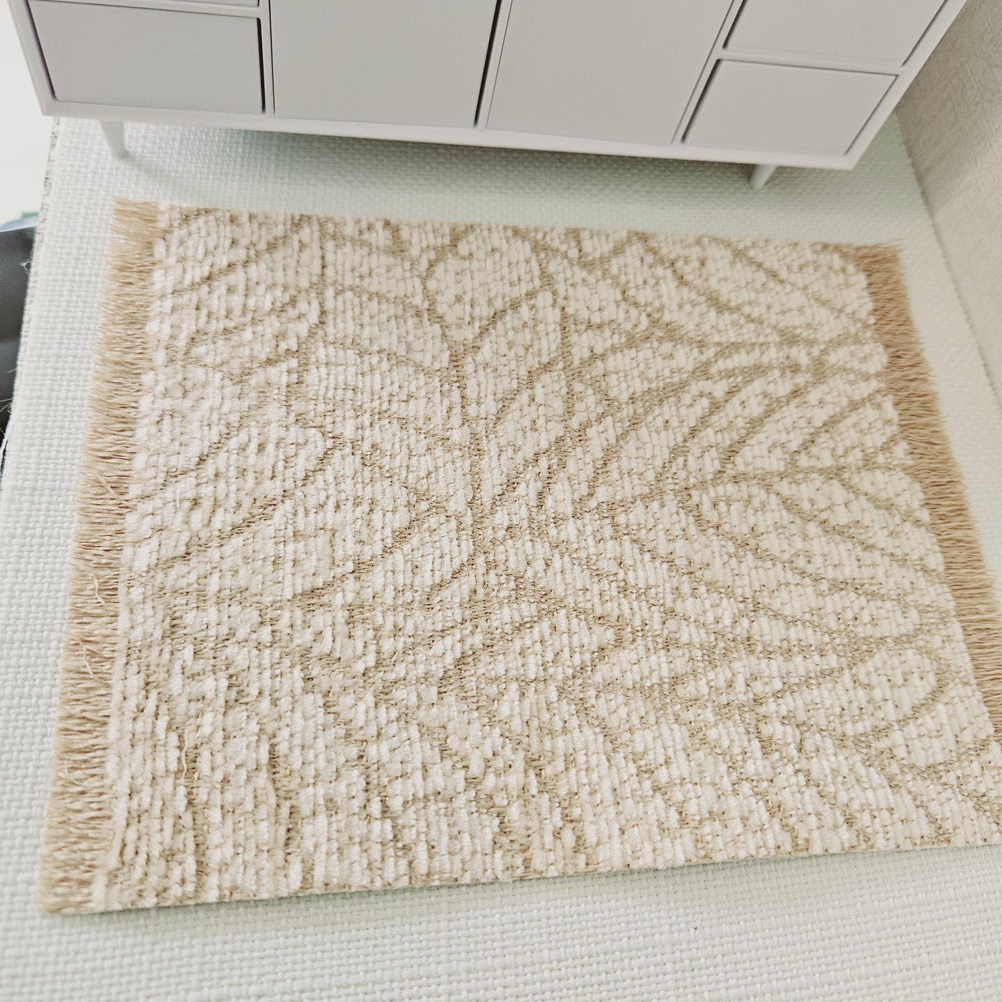 Dolls House Gold Leaf Rug | 1:12th Scale | Miniature Rug