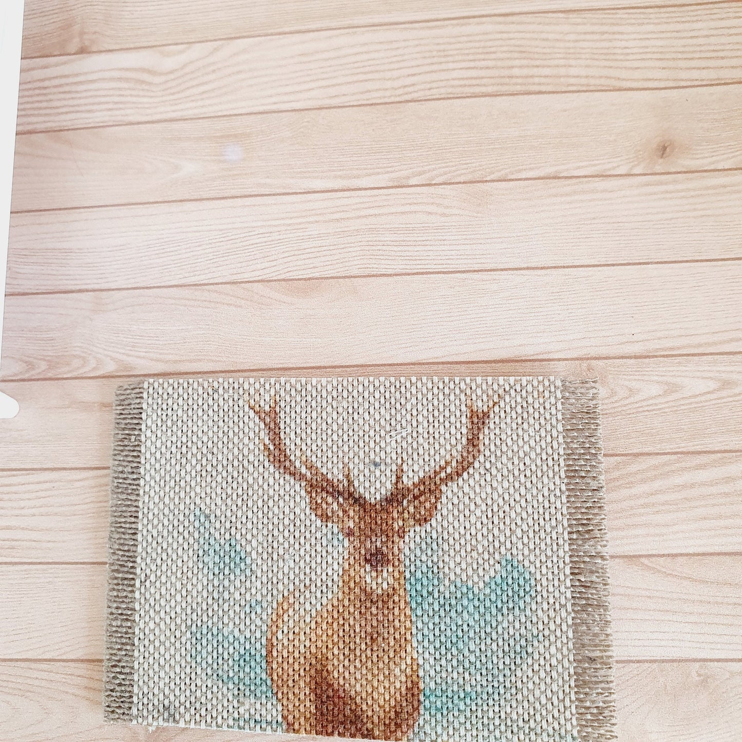 Dolls House Stag Design Fabric Door Mat | 1:12th Scale | Miniature Mat