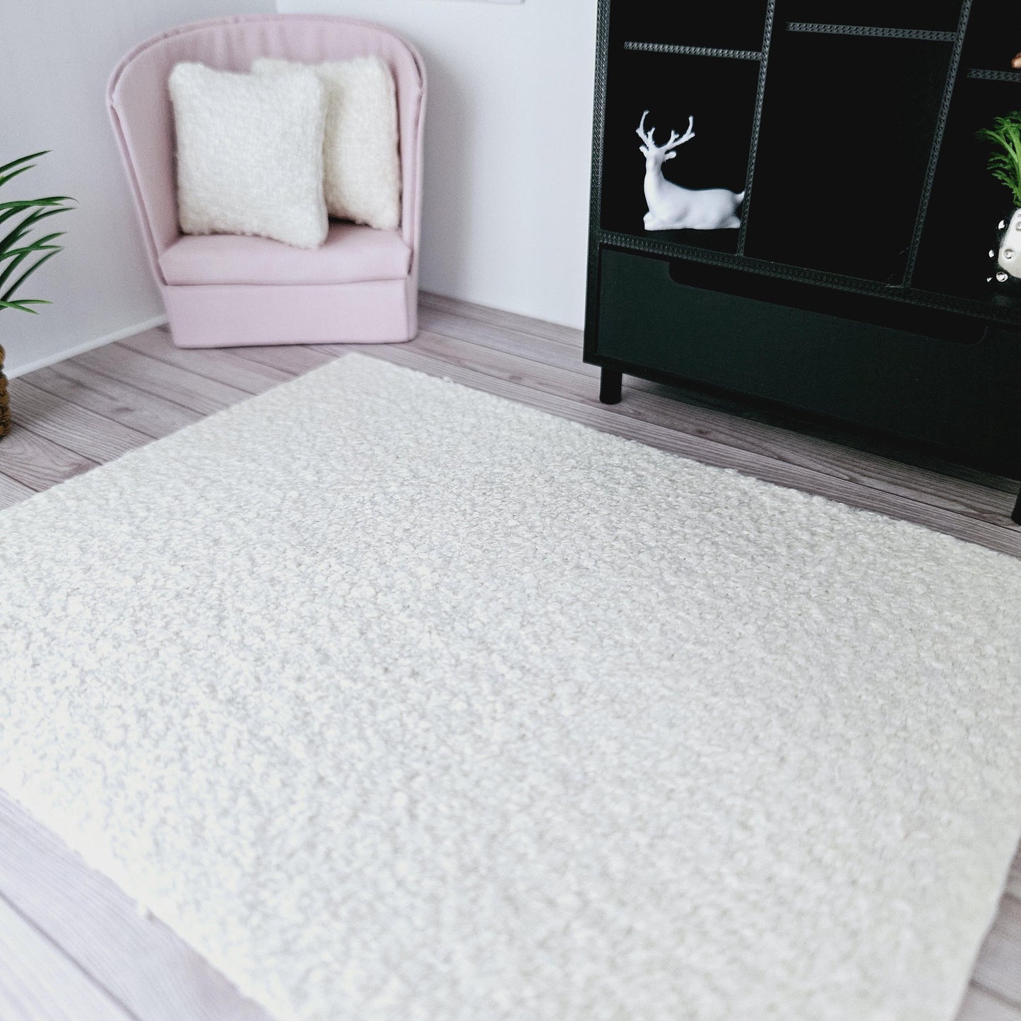 Dolls House Lovely Boucle Rug | Choice of Colour | 1:12th Scale | Miniature Rugs
