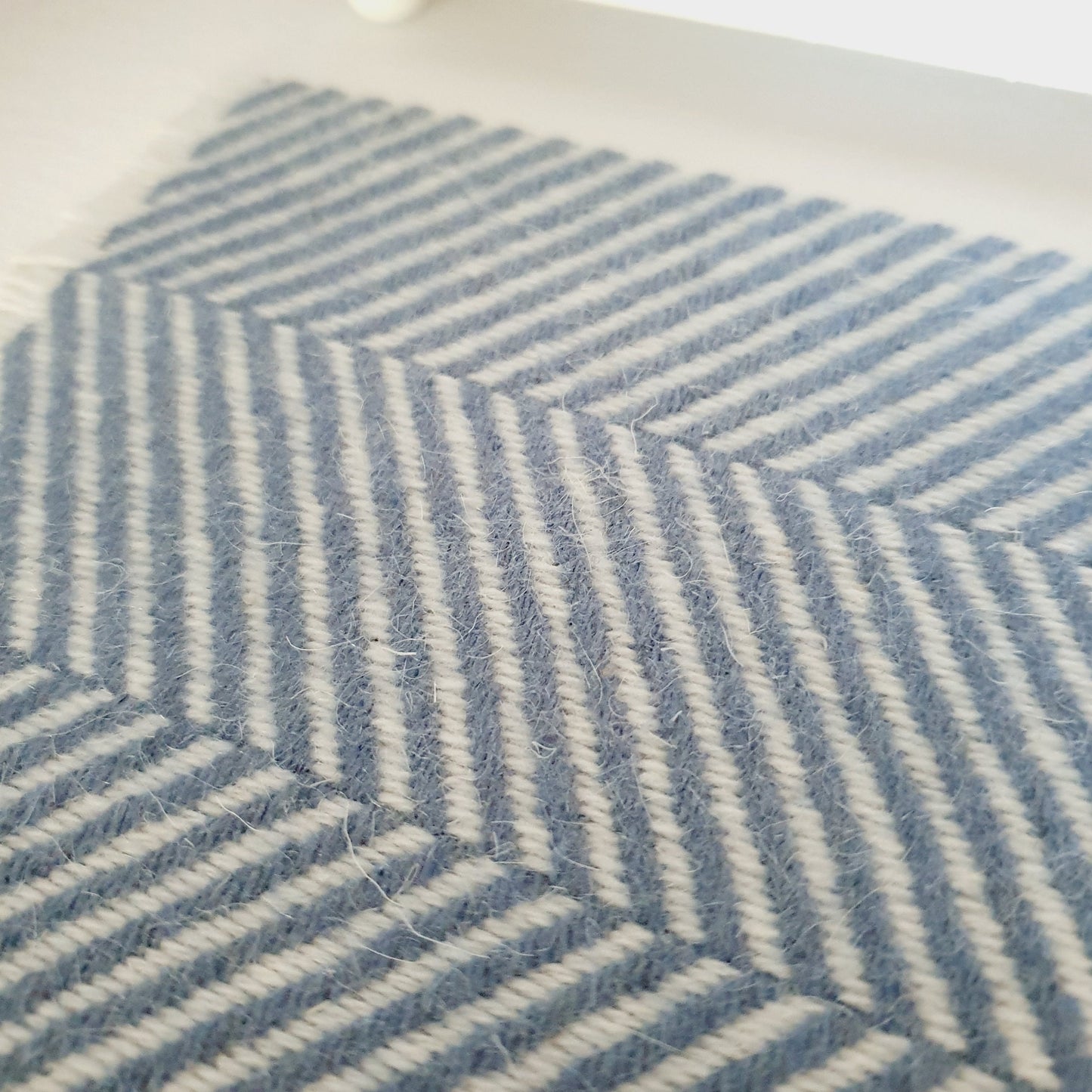Dolls House Blue Herringbone Rug | 1:12th Scale | Miniature Rug