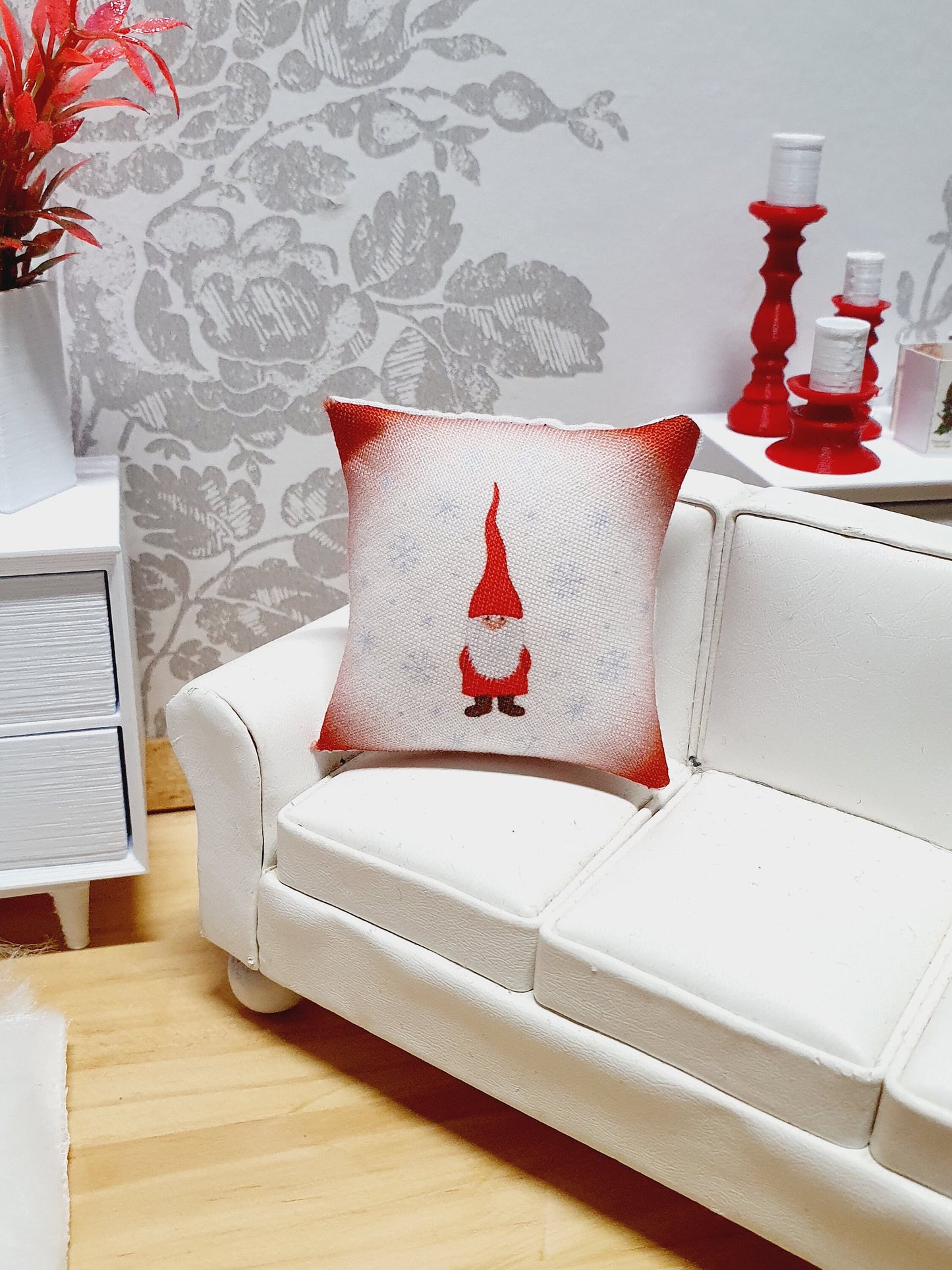 Dolls house Christmas Santa Cushions - Various Designs - 12th scale cushions, miniature cushions