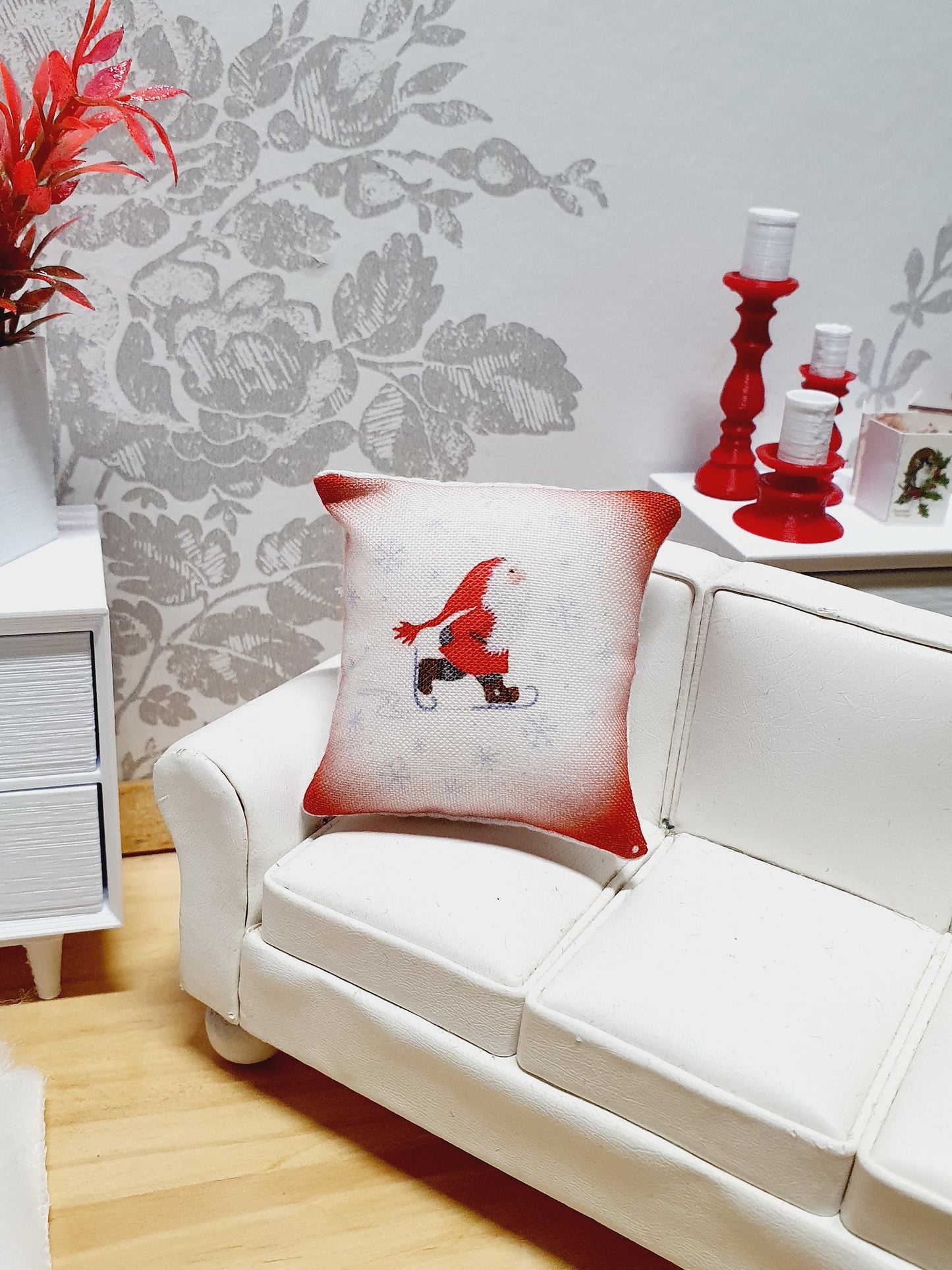 Dolls house Christmas Santa Cushions - Various Designs - 12th scale cushions, miniature cushions