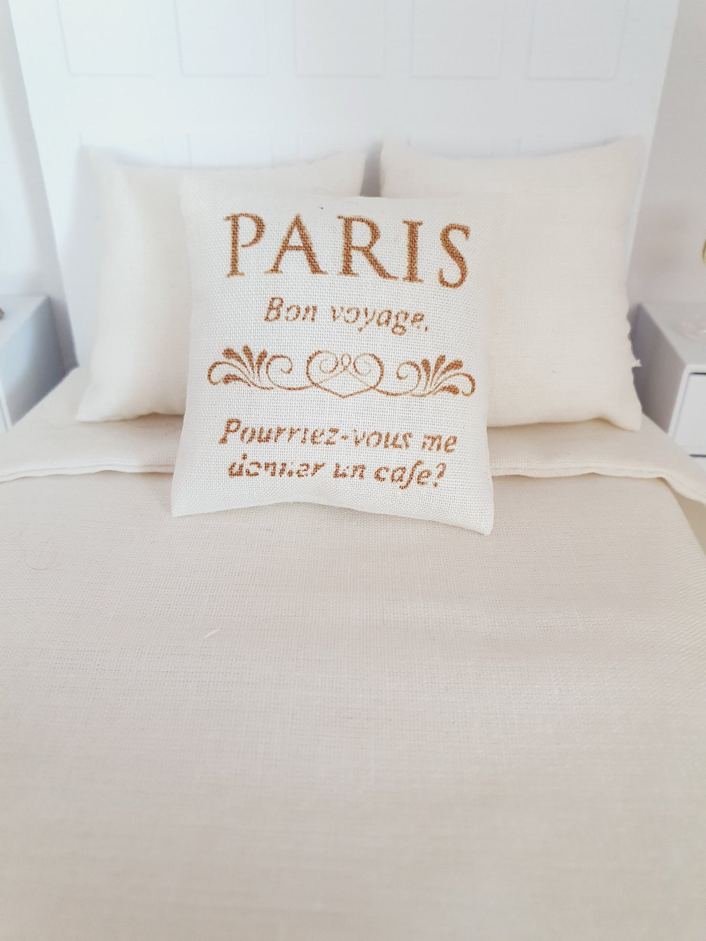 Dolls house Triple Cushion Pack | Paris Cushions | 12th scale cushions, miniature cushions