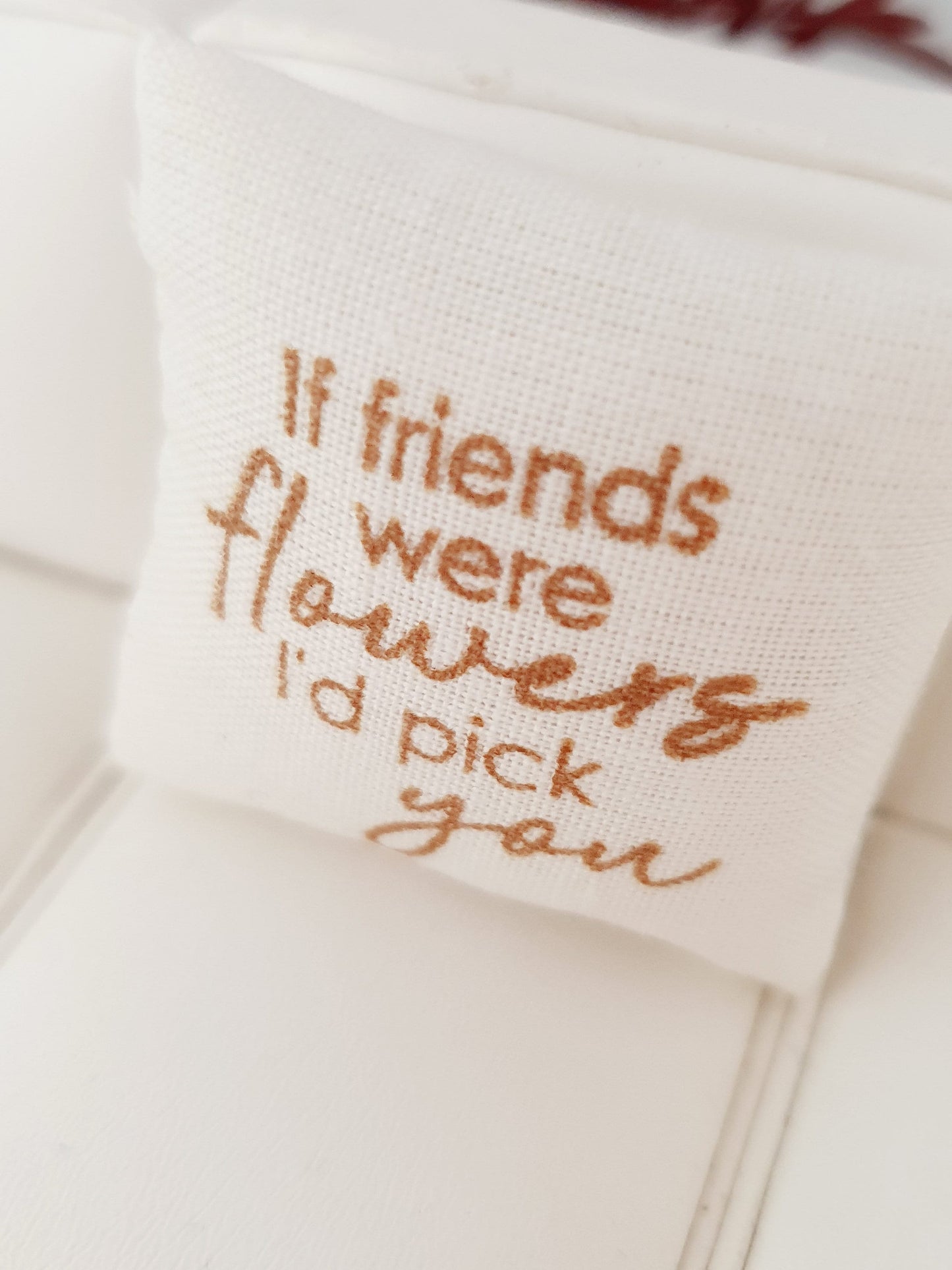 Dolls house 1x Cute Cream & Gold Quote Cushions, 12th scale cushions, miniature cushions