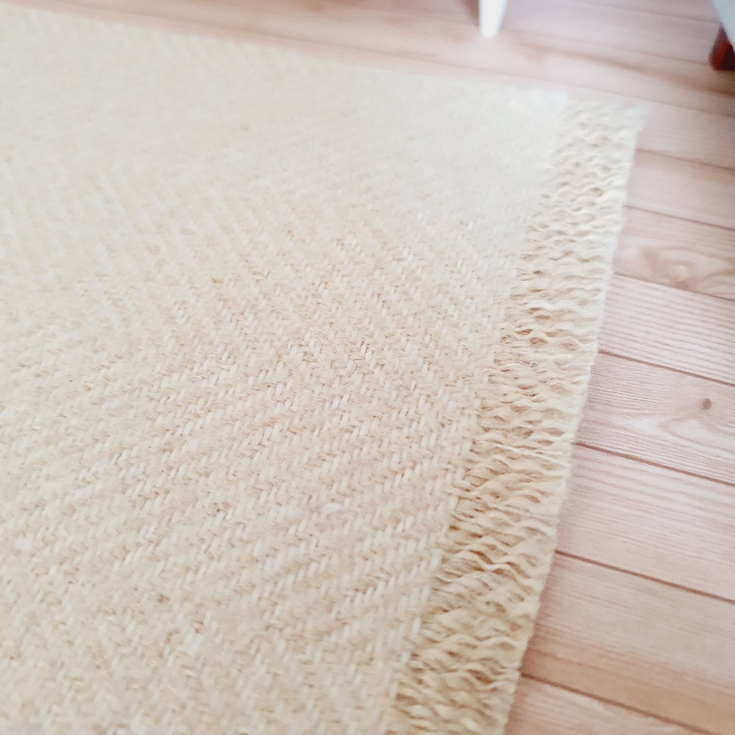 Dolls House Dark Beige Herringbone Rug | 1:12th Scale | Miniature Rug
