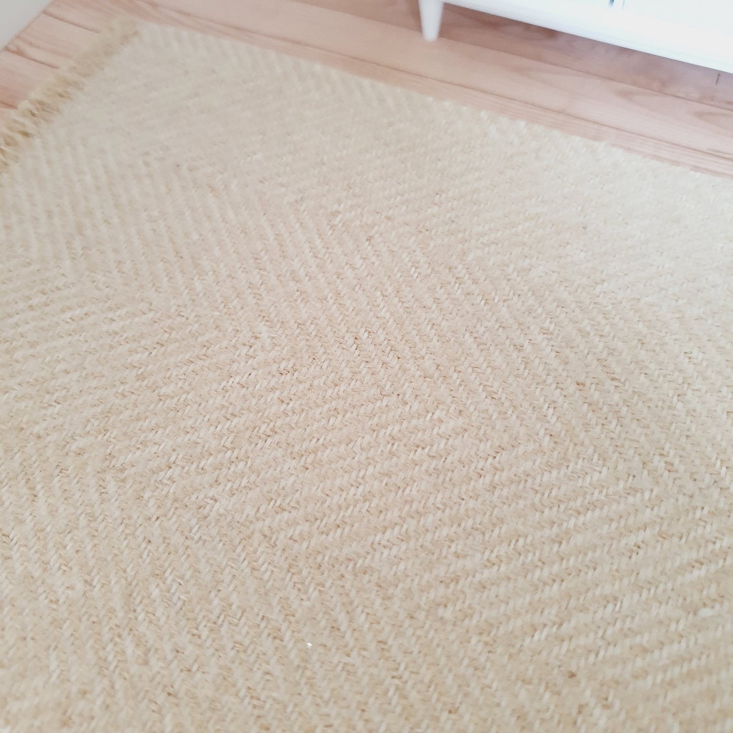 Dolls House Dark Beige Herringbone Rug | 1:12th Scale | Miniature Rug