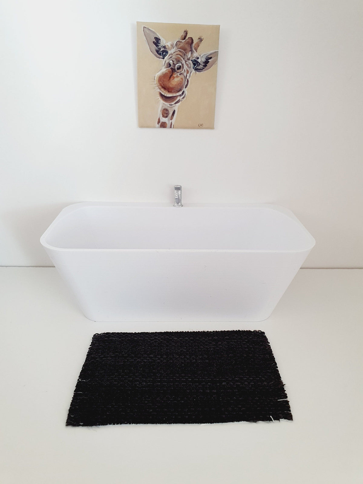 Dolls House Fabric Bath Mat | Choice of Colours | 1:12th Scale | Miniature Mat