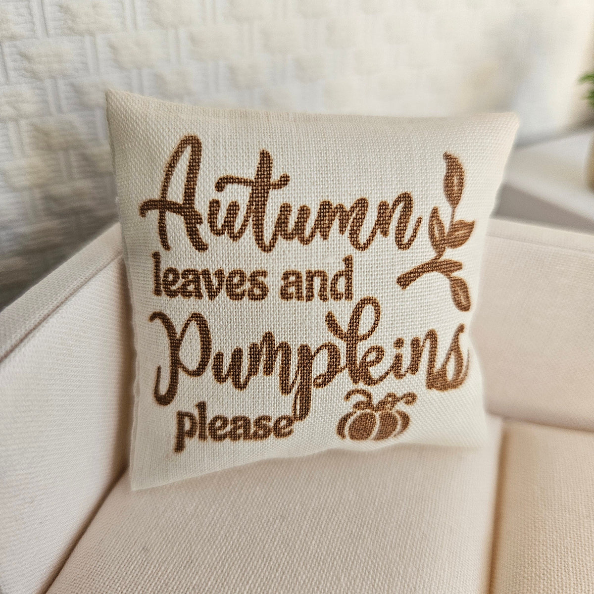 Dolls house Autumn / Fall Cushion, 12th scale cushions, miniature cushions