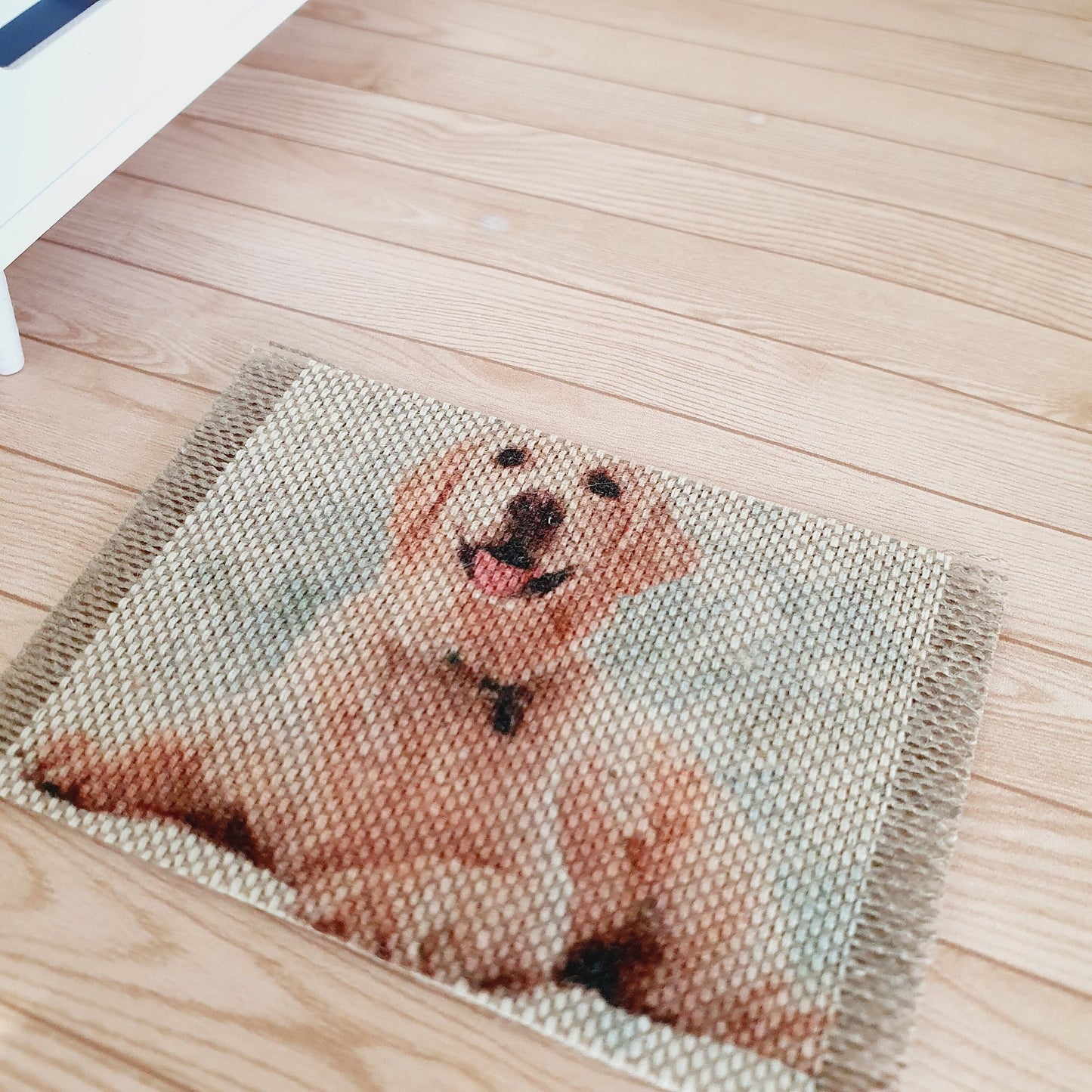 Dolls House Labrador Dog Design Fabric Door Mat | 1:12th Scale | Miniature Mat