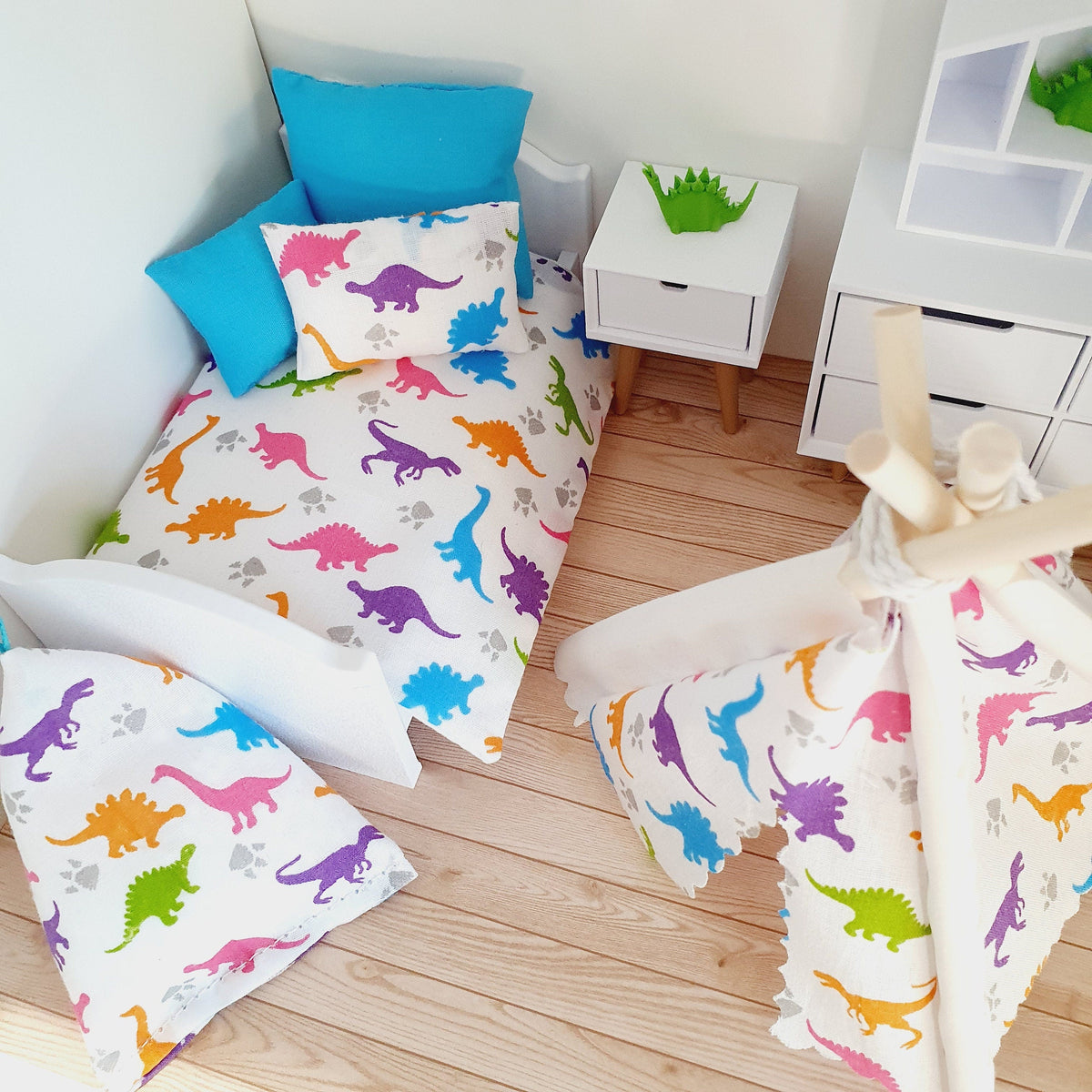 Dolls house Dinosaur Bean Chair | 12th scale Miniature chair