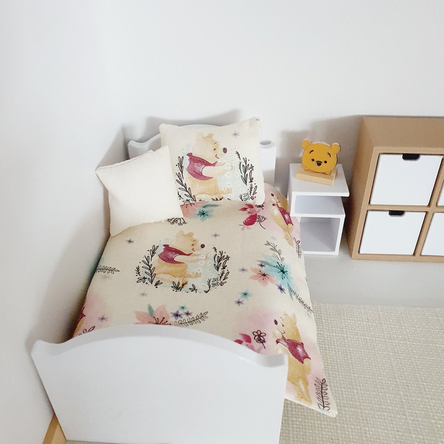 Dolls house Winnie the Pooh Single Bedding Set, 12th Scale, Inch Scale Bedding