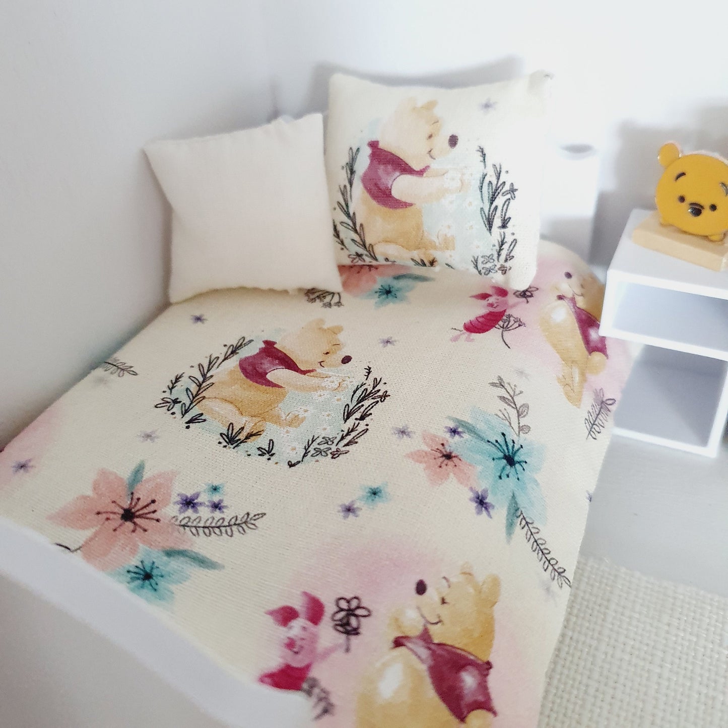 Dolls house Winnie the Pooh Single Bedding Set, 12th Scale, Inch Scale Bedding