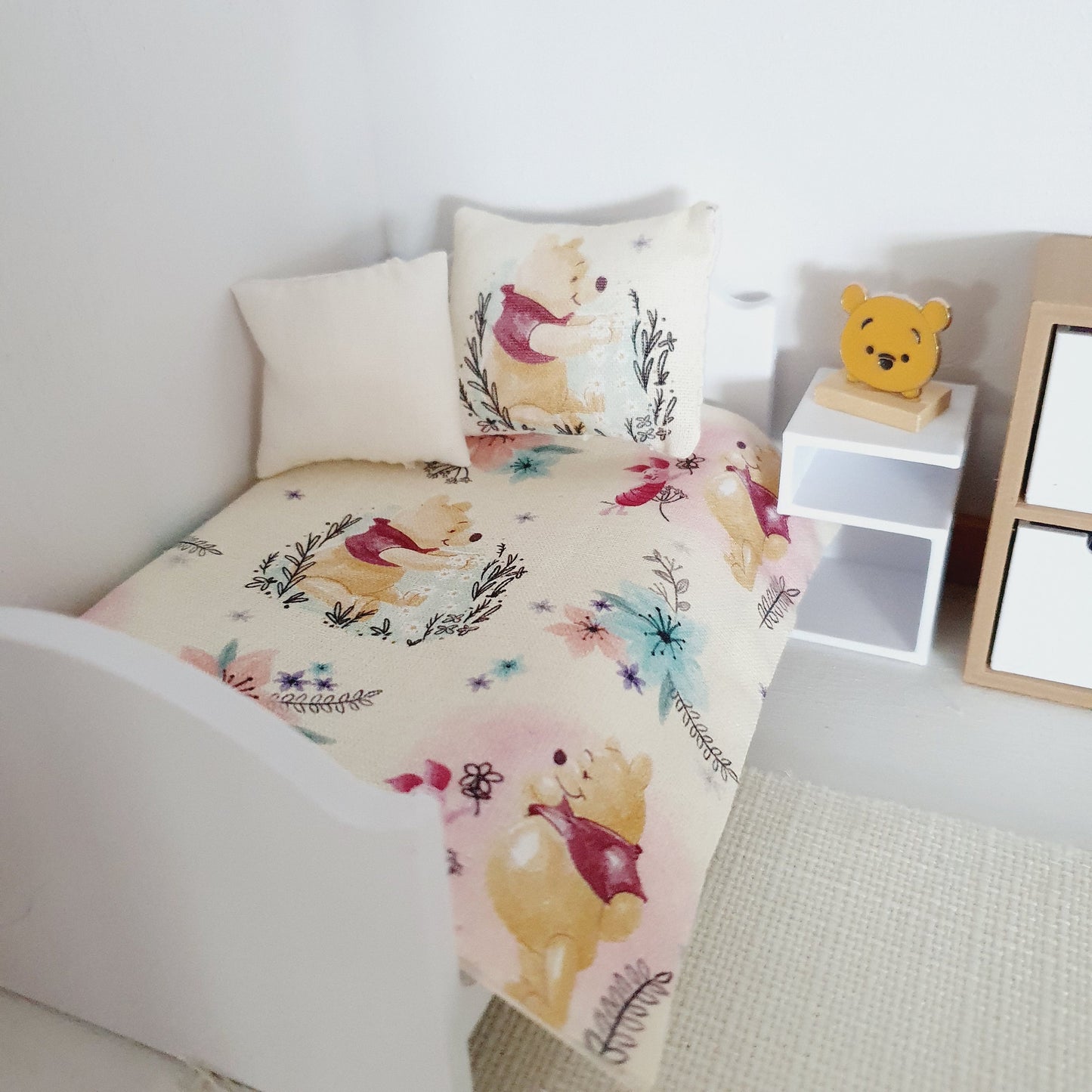 Dolls house Winnie the Pooh Single Bedding Set, 12th Scale, Inch Scale Bedding