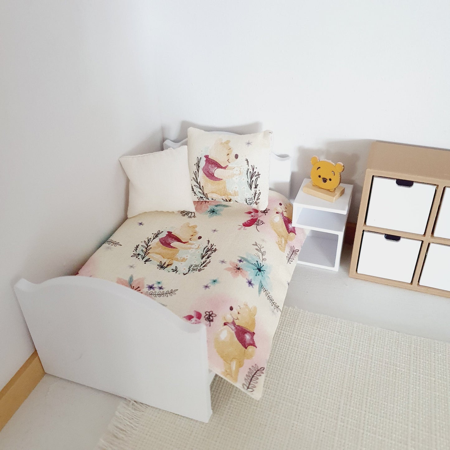 Dolls house Winnie the Pooh Single Bedding Set, 12th Scale, Inch Scale Bedding