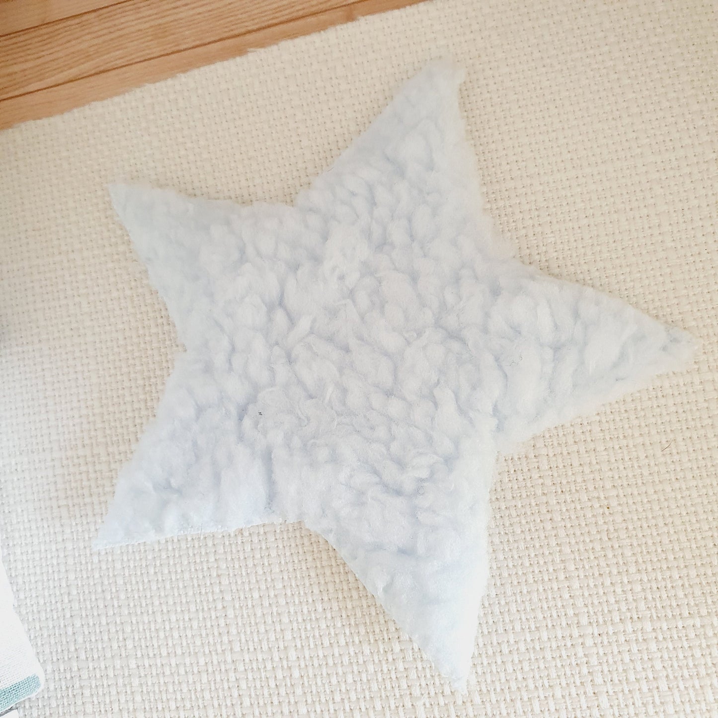 Dolls House Baby Blue Star Fur Rug | 1:12th Scale | Miniature Rug