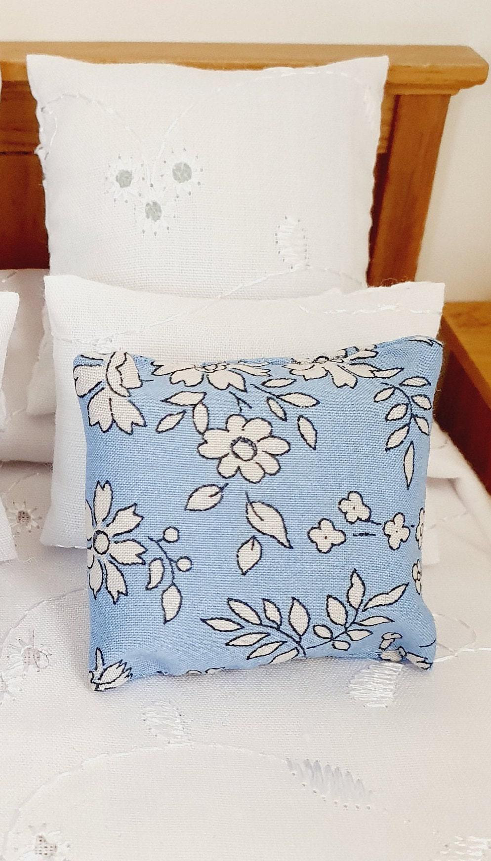Dolls house liberty floral cushion pair – choice of colours – 1:12 scale