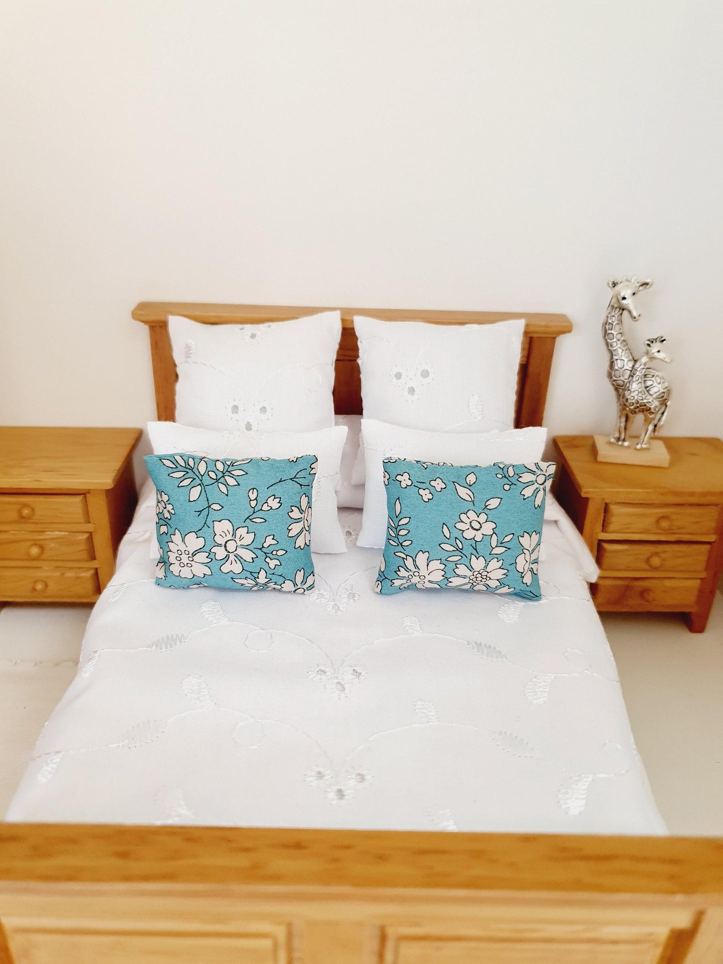 Dolls house liberty floral cushion pair – choice of colours – 1:12 scale