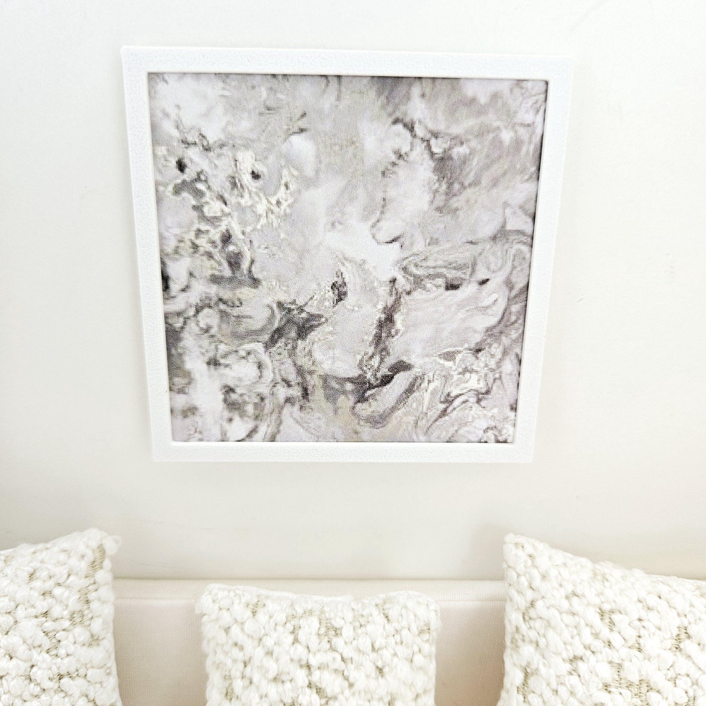 Dolls House Modern Framed Wall Art, Set of 2, Abstract Art Pictures, 12th Scale