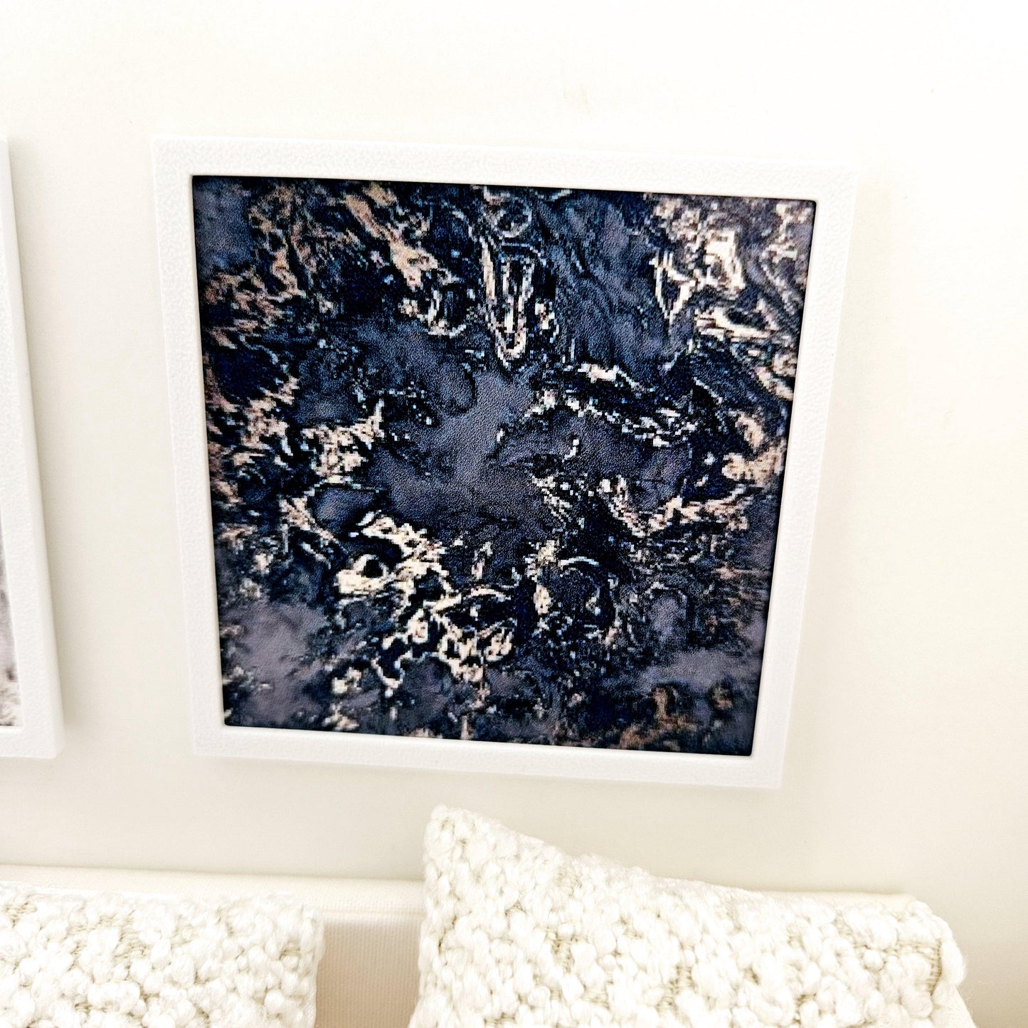 Dolls House Modern Framed Wall Art, Set of 2, Abstract Art Pictures, 12th Scale