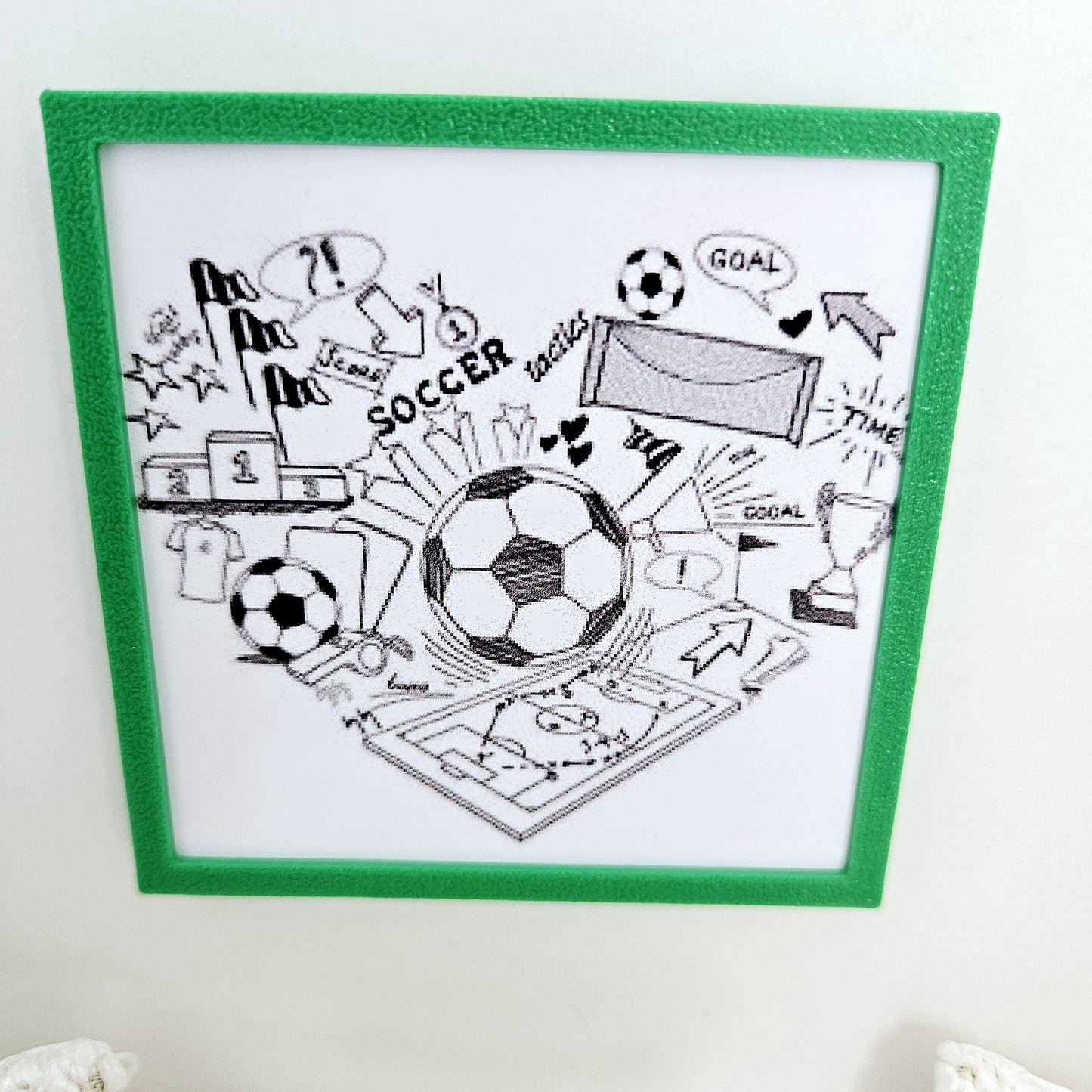 Dolls House Modern Framed Wall Art, Football picture, 12th scale, miniature wall picture for any room