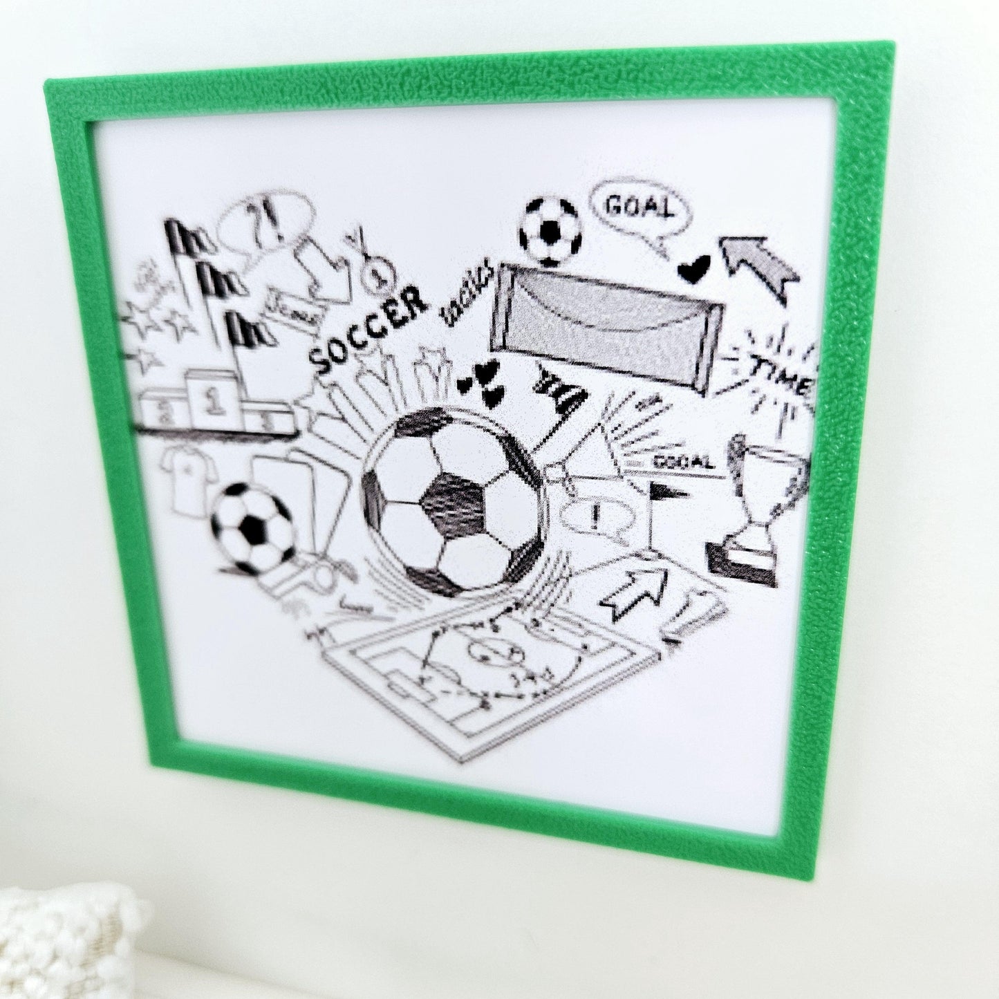Dolls House Modern Framed Wall Art, Football picture, 12th scale, miniature wall picture for any room