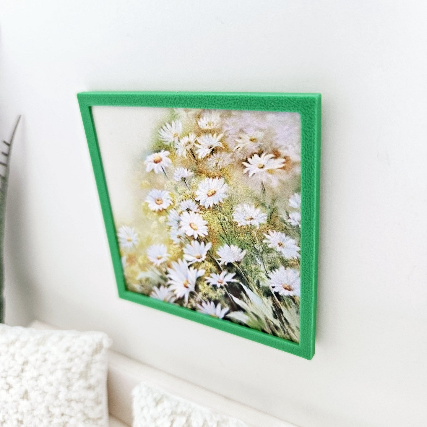 Dolls House Modern Framed Wall Art, Floral picture, 12th scale, miniature wall picture for any room