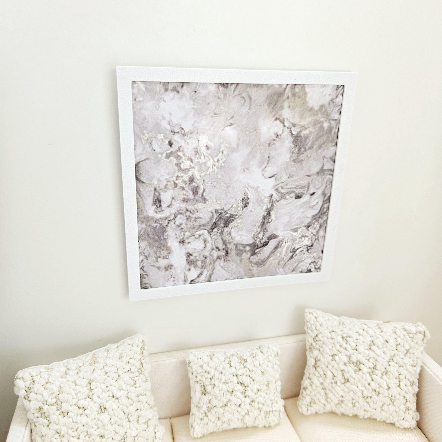 Dolls House Modern Framed Wall Art, Abstract picture, 12th scale, miniature wall picture for any room