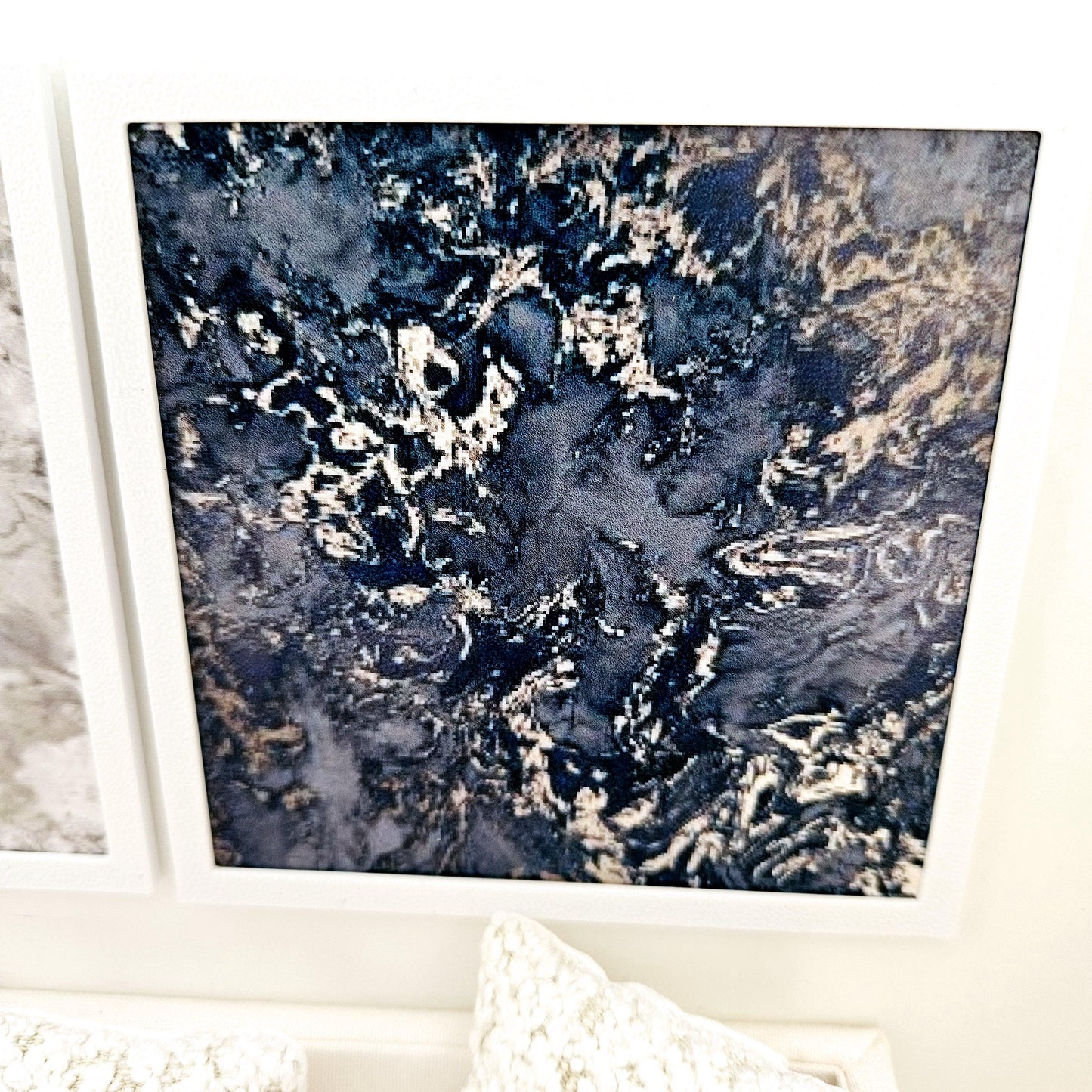 Dolls House Modern Framed Wall Art, Set of 2, Large Abstract art pictures, 12th scale, miniature wall picture for any room