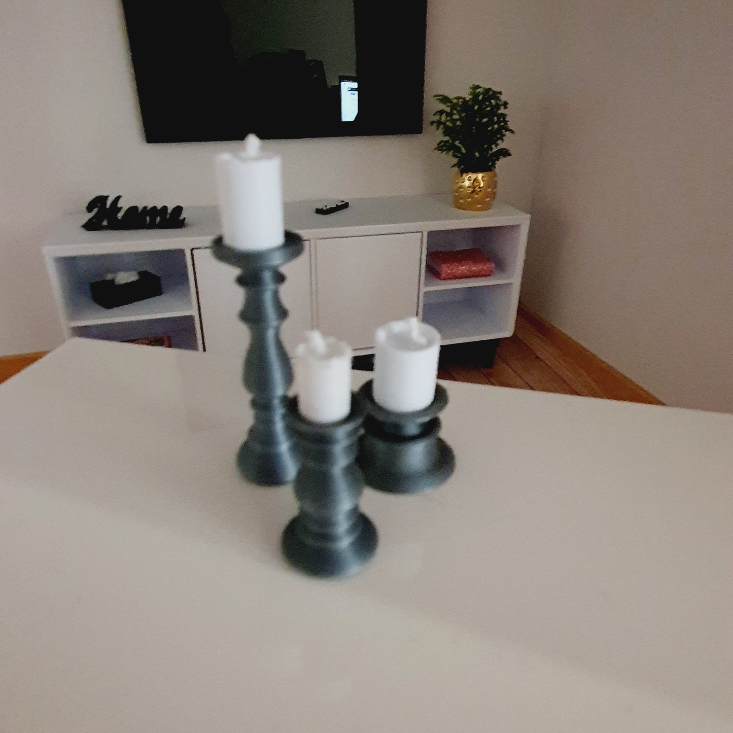 Dolls House Candle Set | Set of 3 with Sticks | Choice of Colours | 1:12 Scale