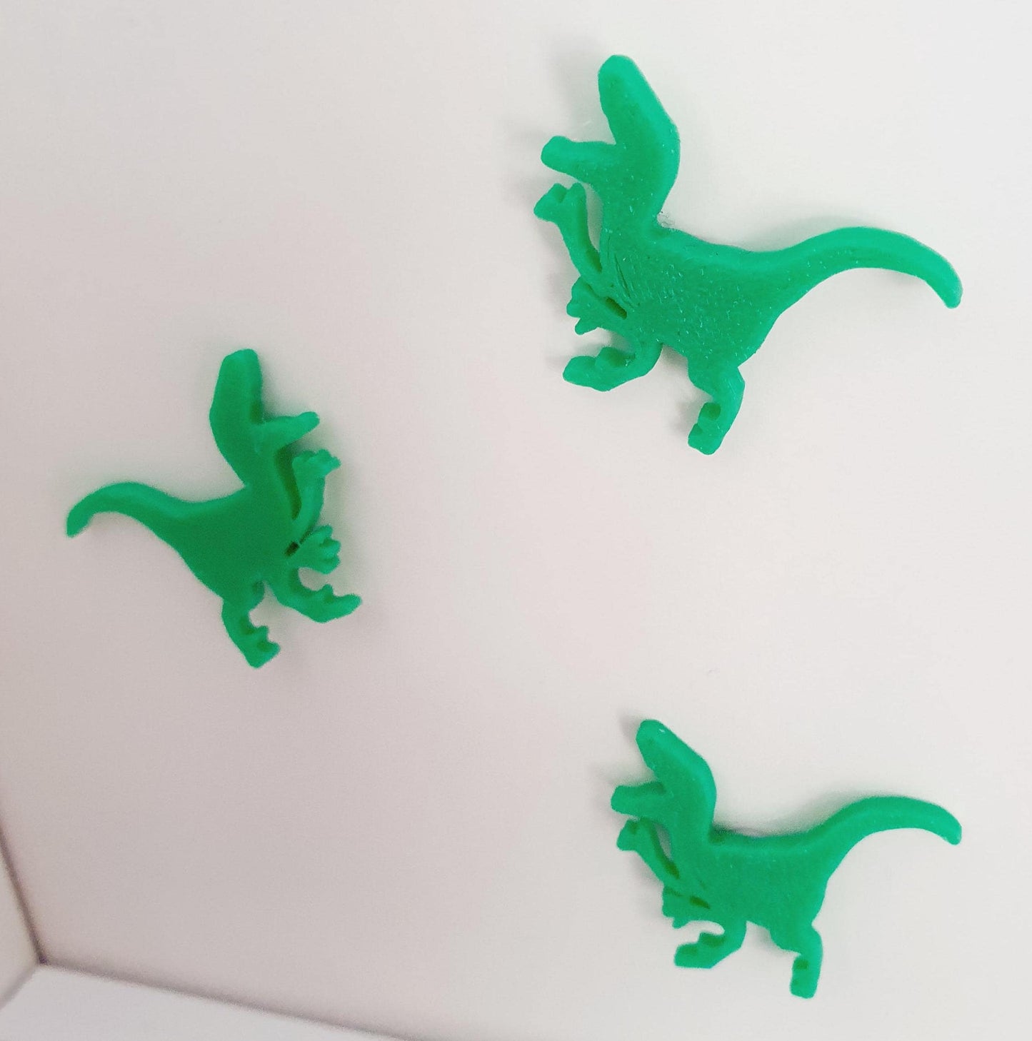 Dolls House Set of 3 Dinosaurs or Dinosaur footprints, 1:12th Scale, Miniature wall art, choice of colours
