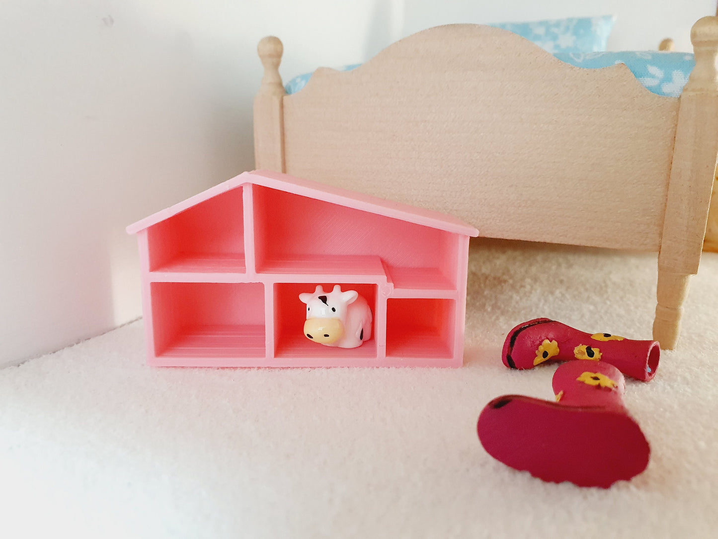 Dolls House Modern Toy Dolls House | Choice of Colours | 1:12 Scale Miniature