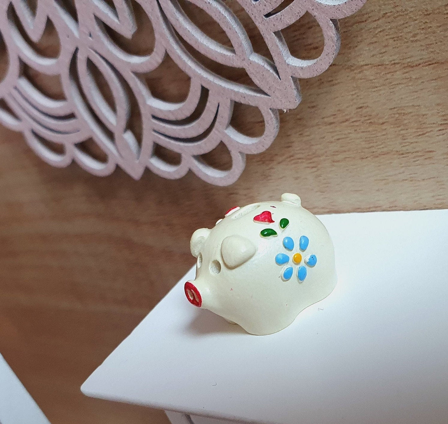 Dolls House Piggy Money Bank Ornament, Choice of Colours 1:12th Scale, Miniature Money Box (PIG1)
