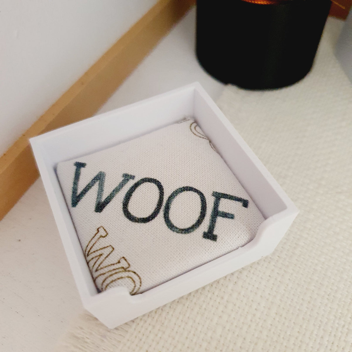 Dolls House Dog Bed | Woof Print Pad | Choice of Colours | 1:12 Scale Miniature Pet Bed
