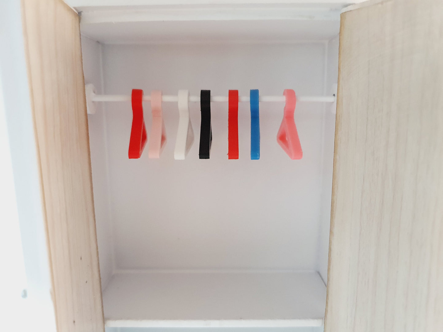 Dolls House Coat Hangers | Set of 6 | Choice of Colours | 1:12 Scale Miniature Accessories