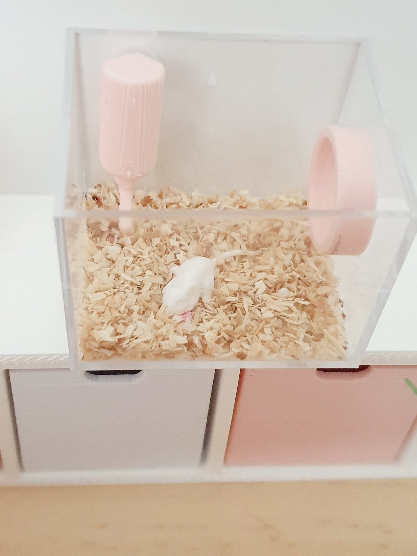 Mouse Cage dolls house miniature 1:12 Miniature White or Grey mouse