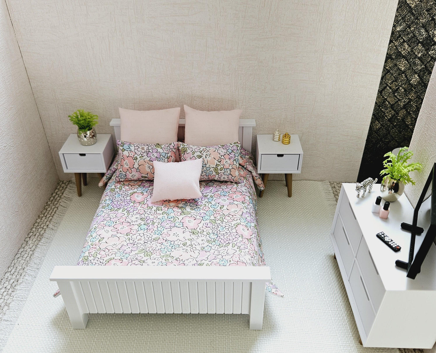 Modern Dolls House Furniture Pack – Choose by Room or Furnish the Whole House, 12th Scale Miniatures, Fits Ikea Dolls Houses