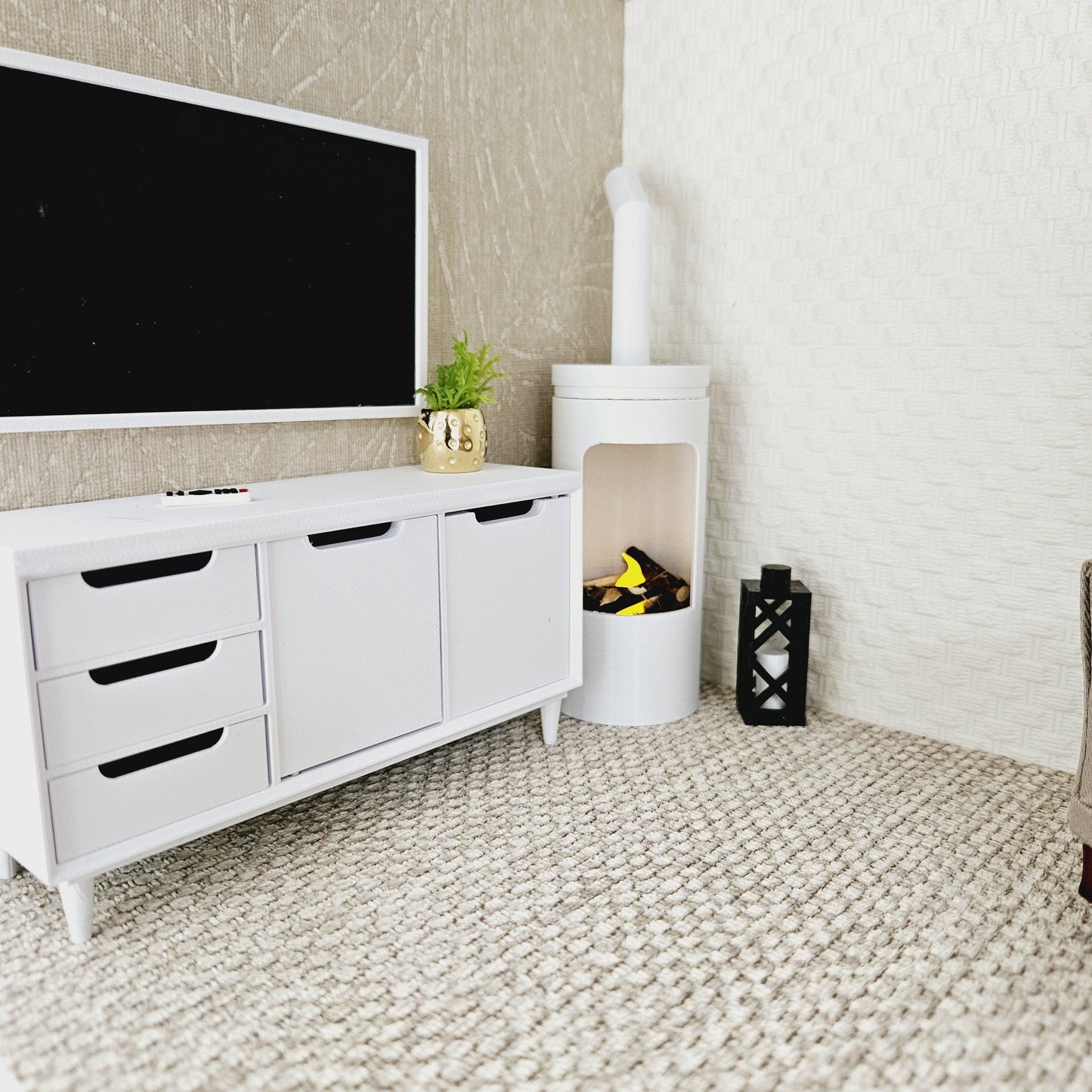 Modern Dolls House Furniture Pack – Choose by Room or Furnish the Whole House, 12th Scale Miniatures, Fits Ikea Dolls Houses
