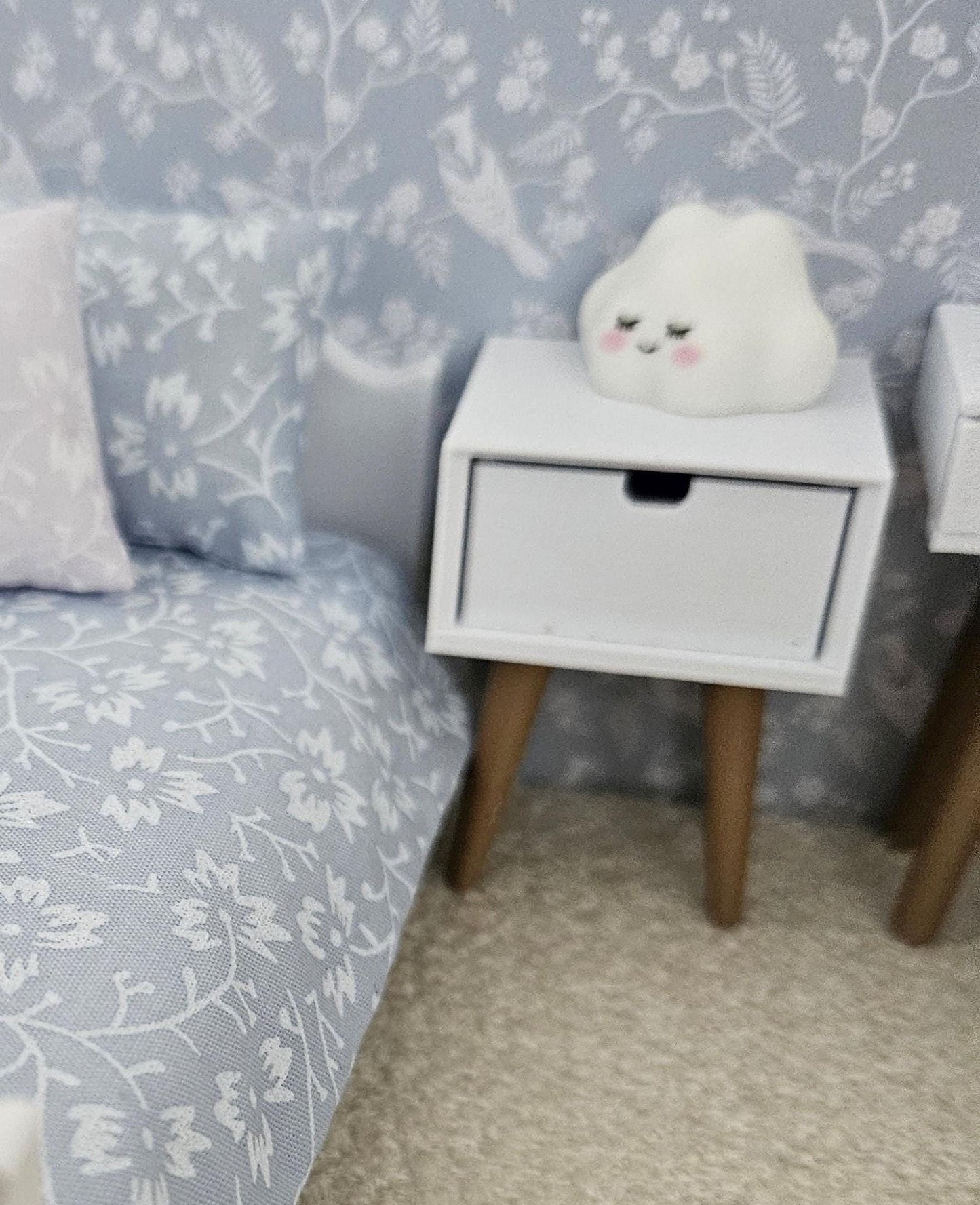Miniature Dolls House Child's Housebed Bedroom Set, Dollhouse Furniture, Dolls House Miniatures, Dollhouse Accessories, 12th Scale