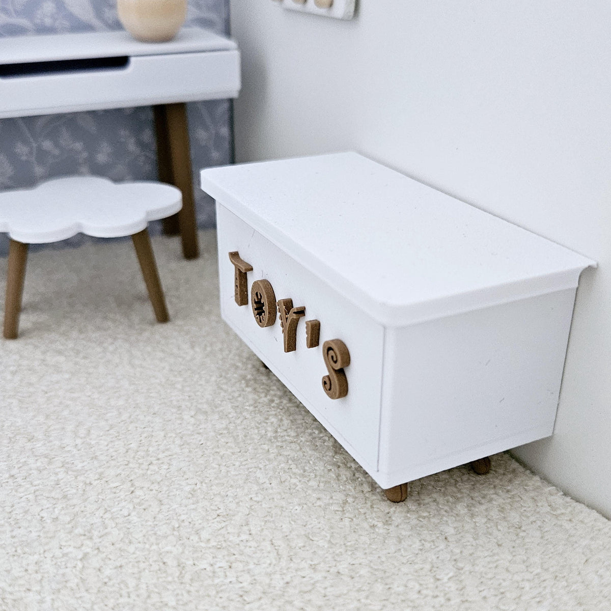 Miniature Dolls House Child's Junior Bedroom Set, Dollhouse Furniture, Dolls House Miniatures, Dollhouse Accessories, 12th Scale