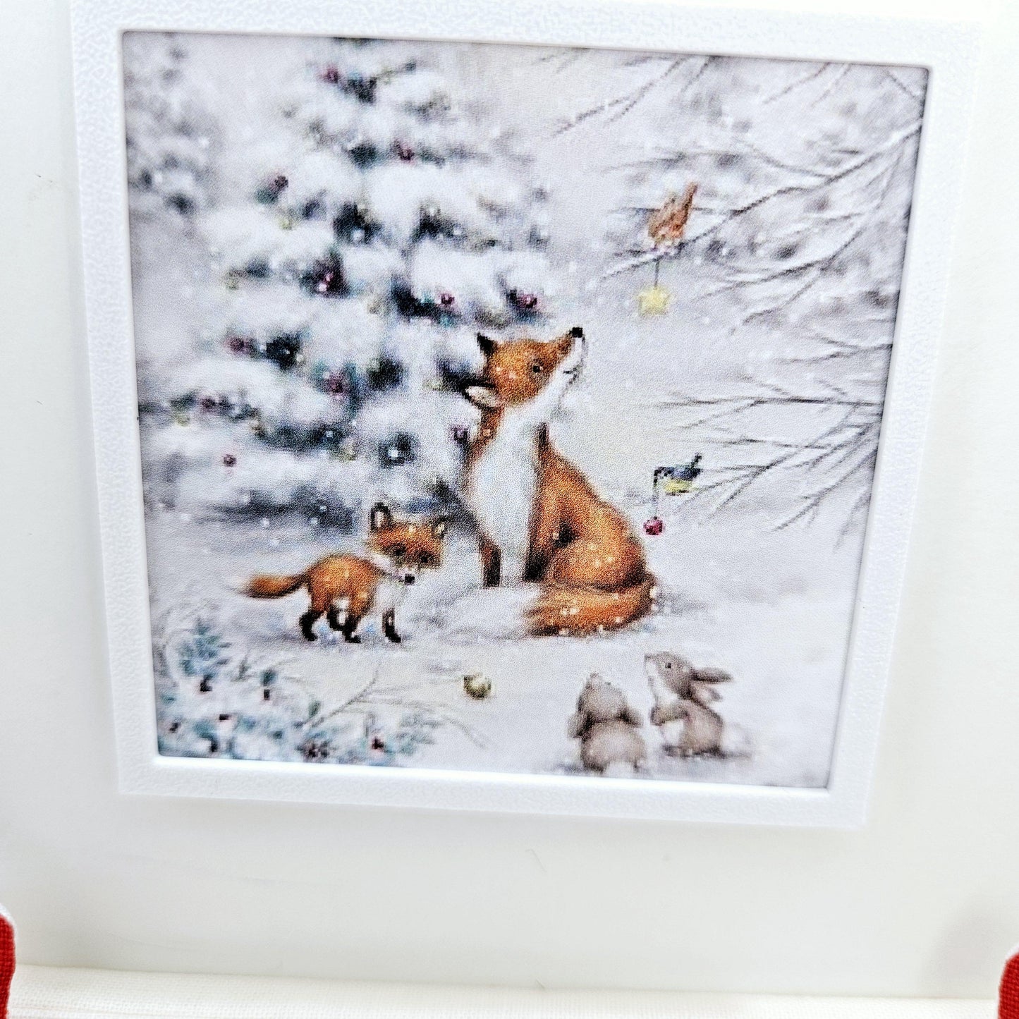 Dolls House Modern Framed Wall Art, Winter Fox Scene print, 12th scale, miniature wall picture for any room