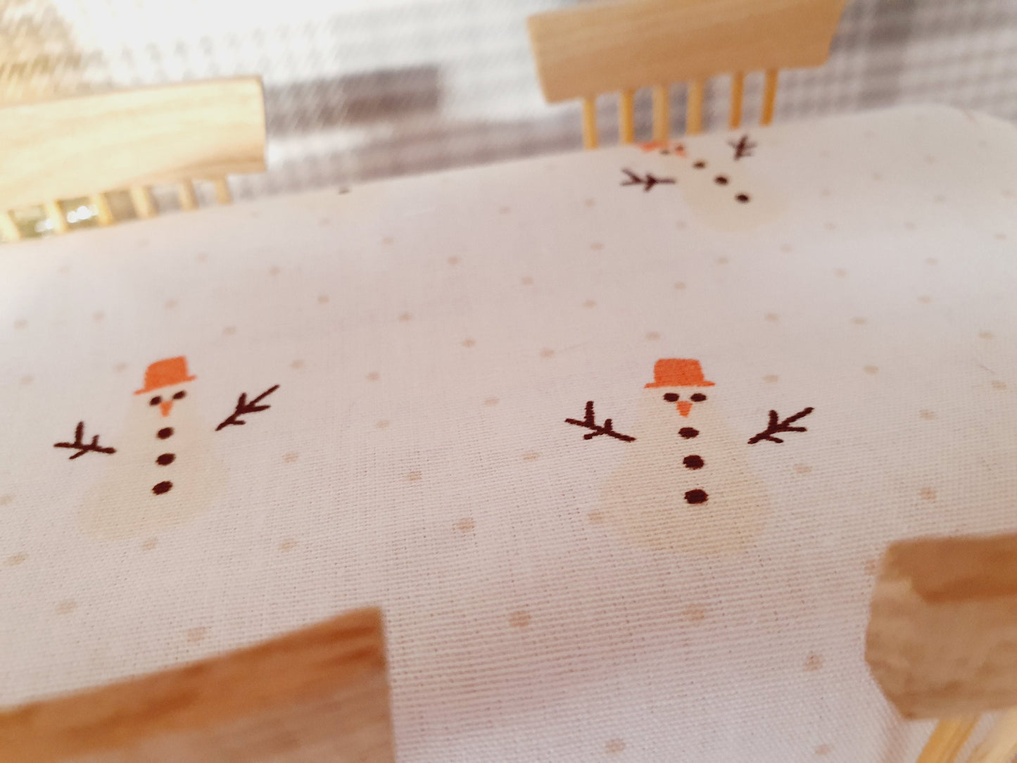 Dolls House Christmas Tablecloth, miniature tablecloth, Christmas Tablecloth, 12th scale