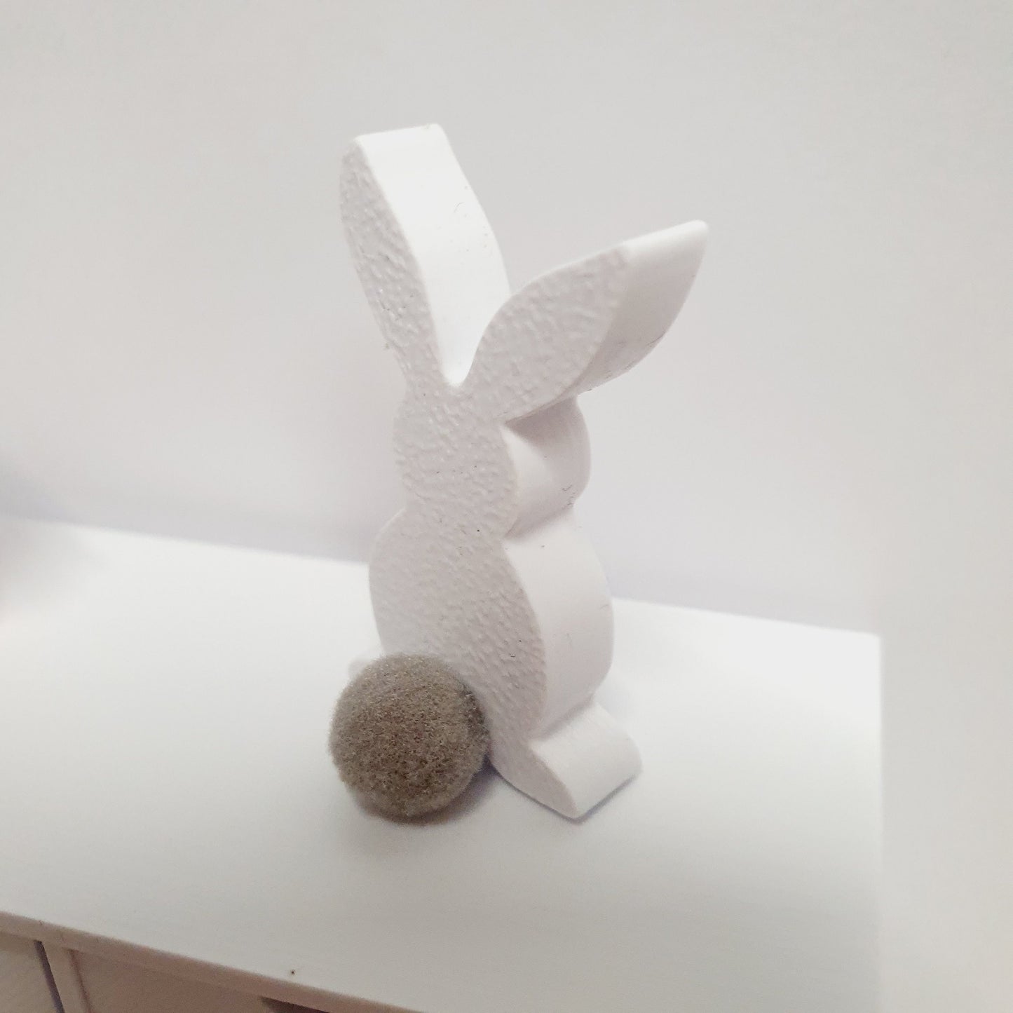 Dolls house Easter Bunny with a pom pom tail, Choice of Colours, 12th Scale Ornament, easter bunny (RAB1)