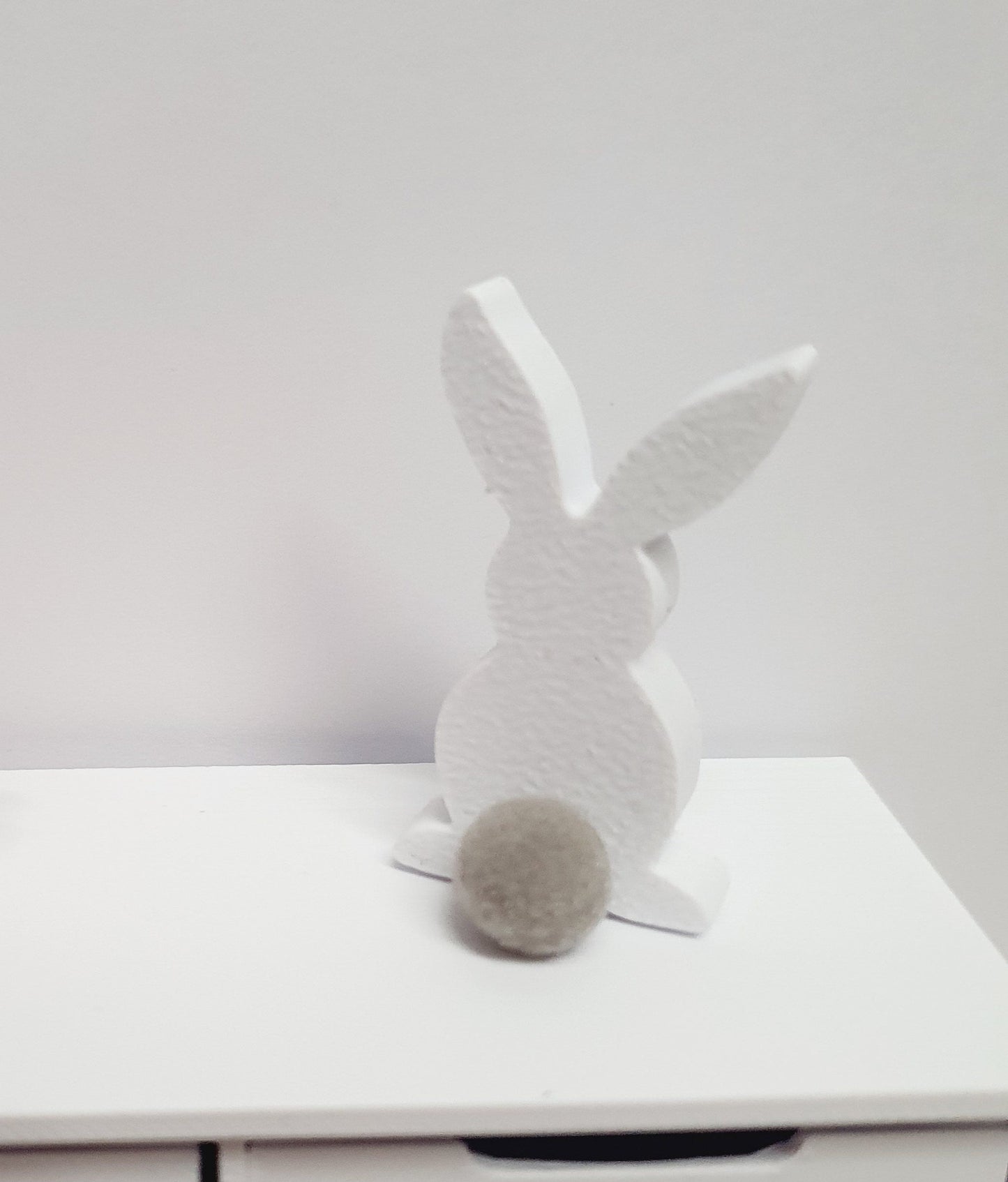 Dolls house Easter Bunny with a pom pom tail, Choice of Colours, 12th Scale Ornament, easter bunny (RAB1)