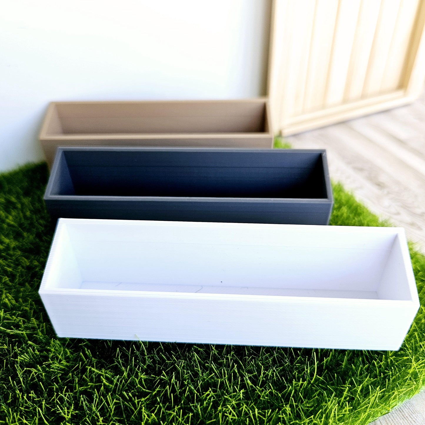Dolls House Window flower planter/box, 12th scale window box, miniature plant box