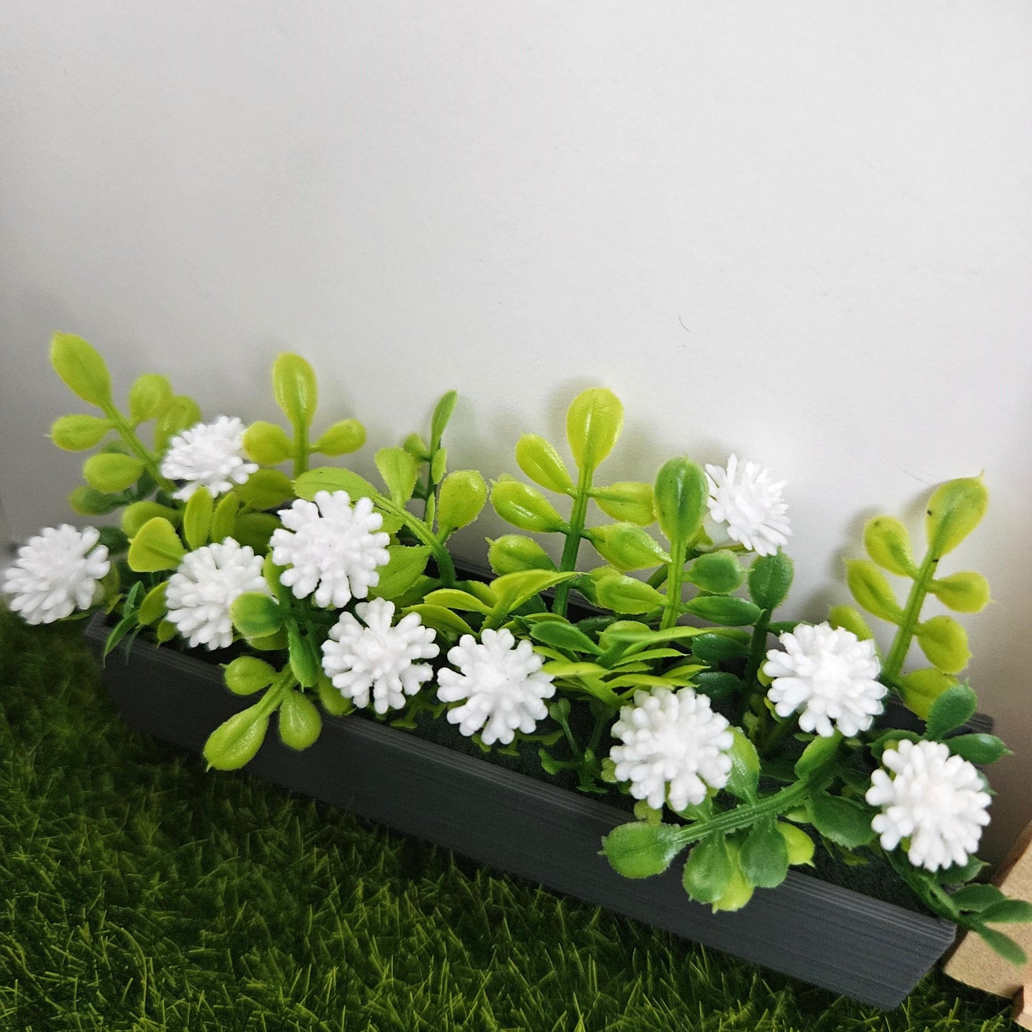 Dolls House Window flower planter/box, 12th scale window box, miniature flowers