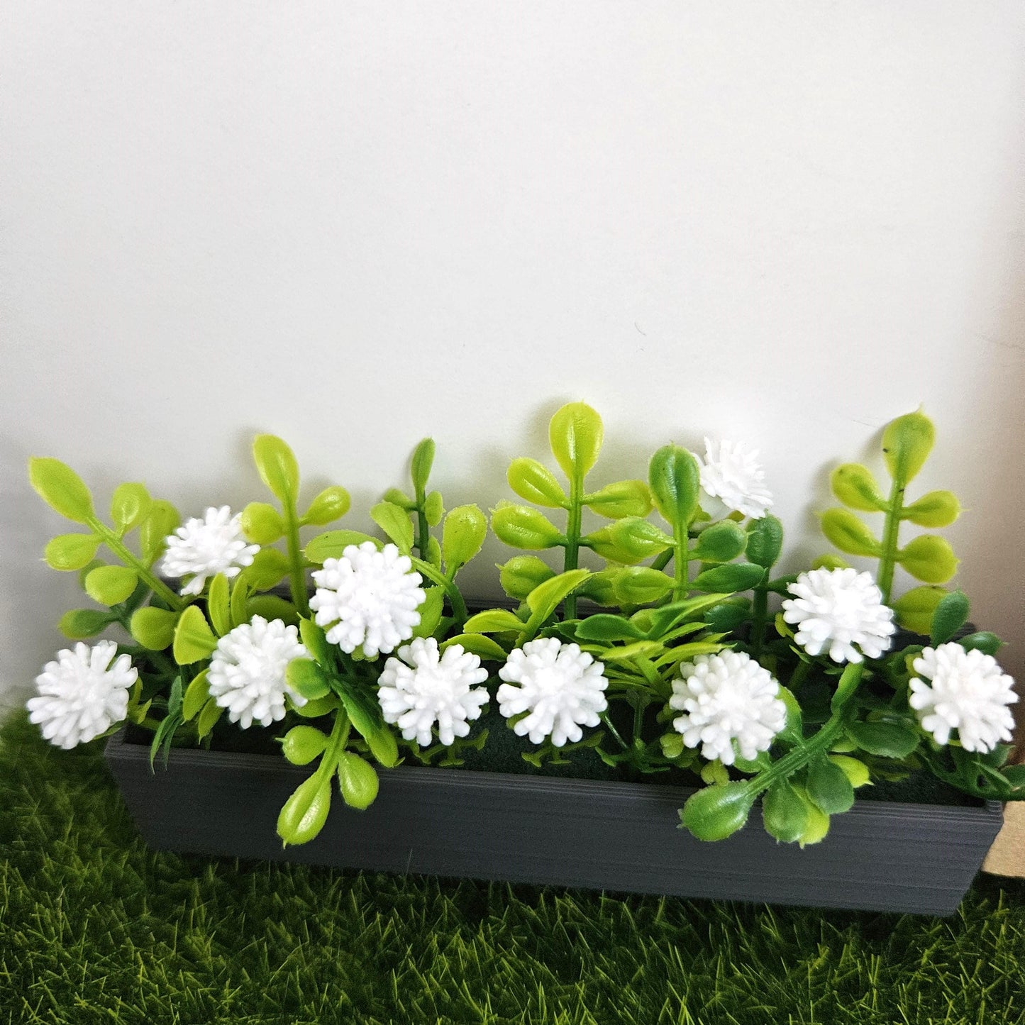Dolls House Window flower planter/box, 12th scale window box, miniature flowers