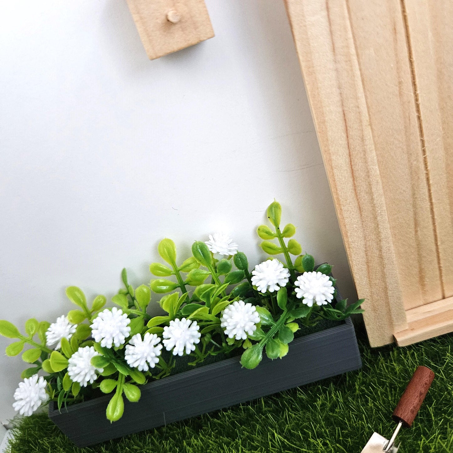 Dolls House Window flower planter/box, 12th scale window box, miniature flowers