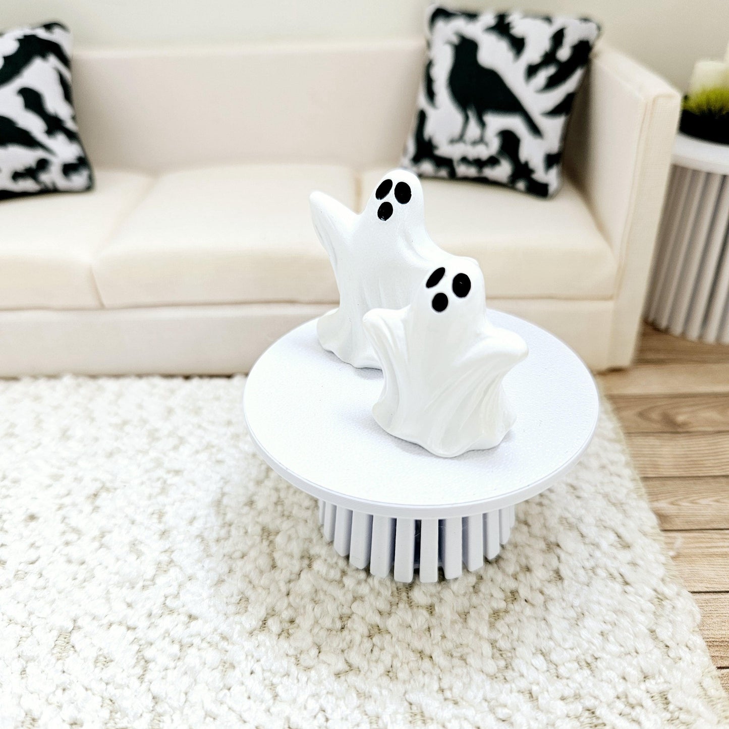 Dolls House Halloween Ghosts, Set of 2, 12th scale, miniature Halloween ornament
