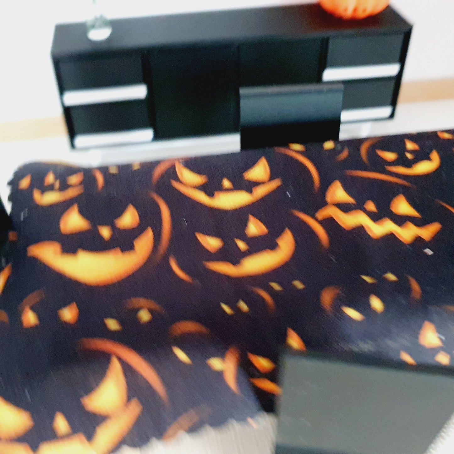 Dolls House Halloween Tablecloth, miniature tablecloth, Halloween Tablecloth, 12th scale